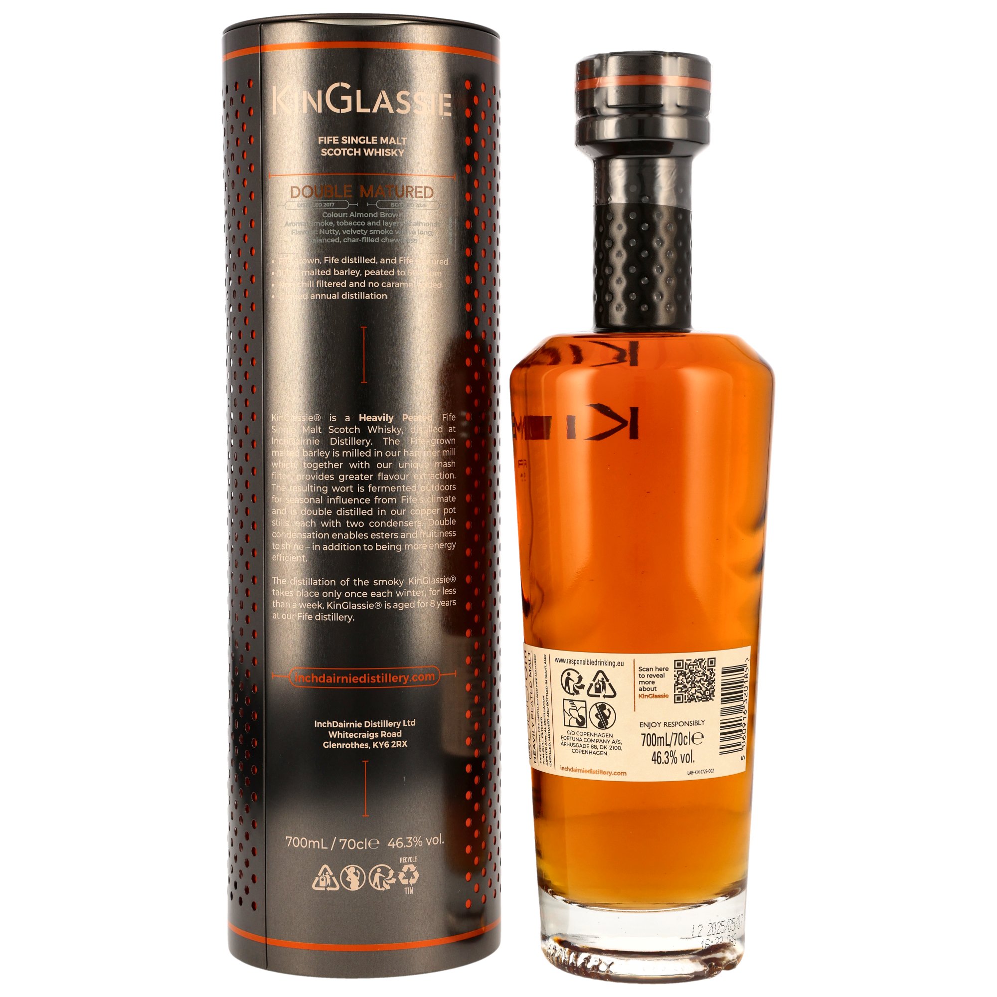 InchDairnie KinGlassie 2017/2025 - 8 y.o. - Single Malt Double Matured Ex-Bourbon & Amontillado Sherry Casks