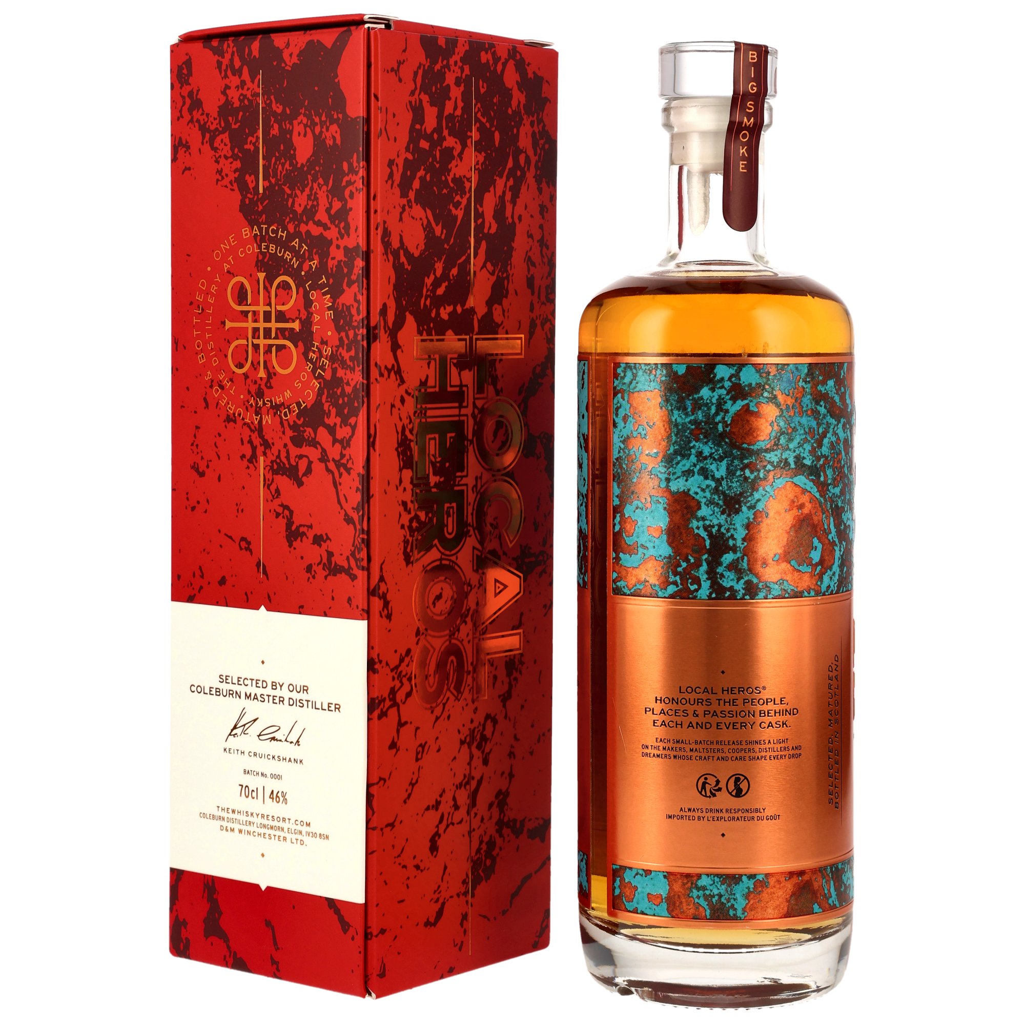 Coleburn Local Heros Big Smoke Blended Malt Scotch Whisky