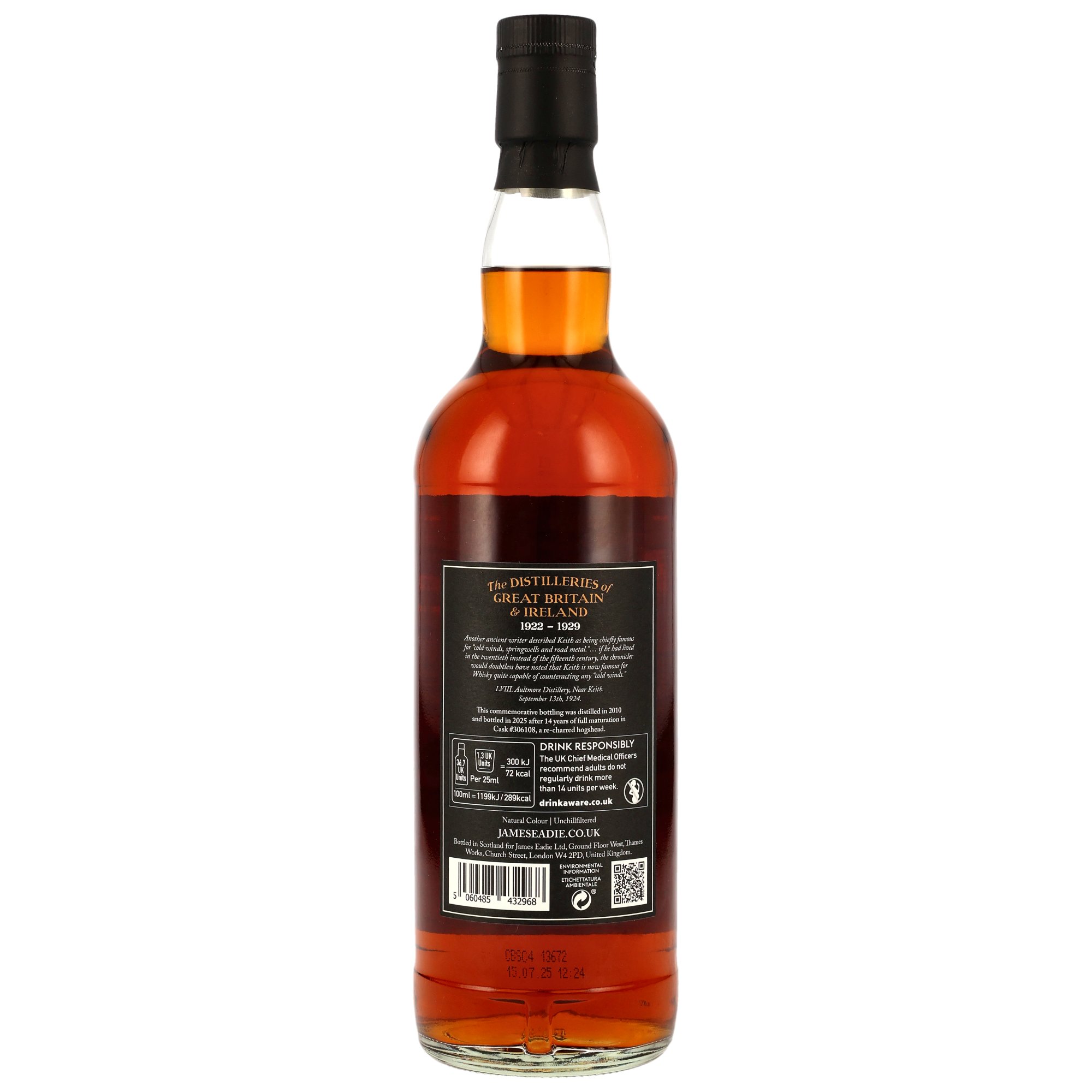 Aultmore 2010/2025 - 14 y.o. - Re-Charred Hogshead #306108 - James Eadie