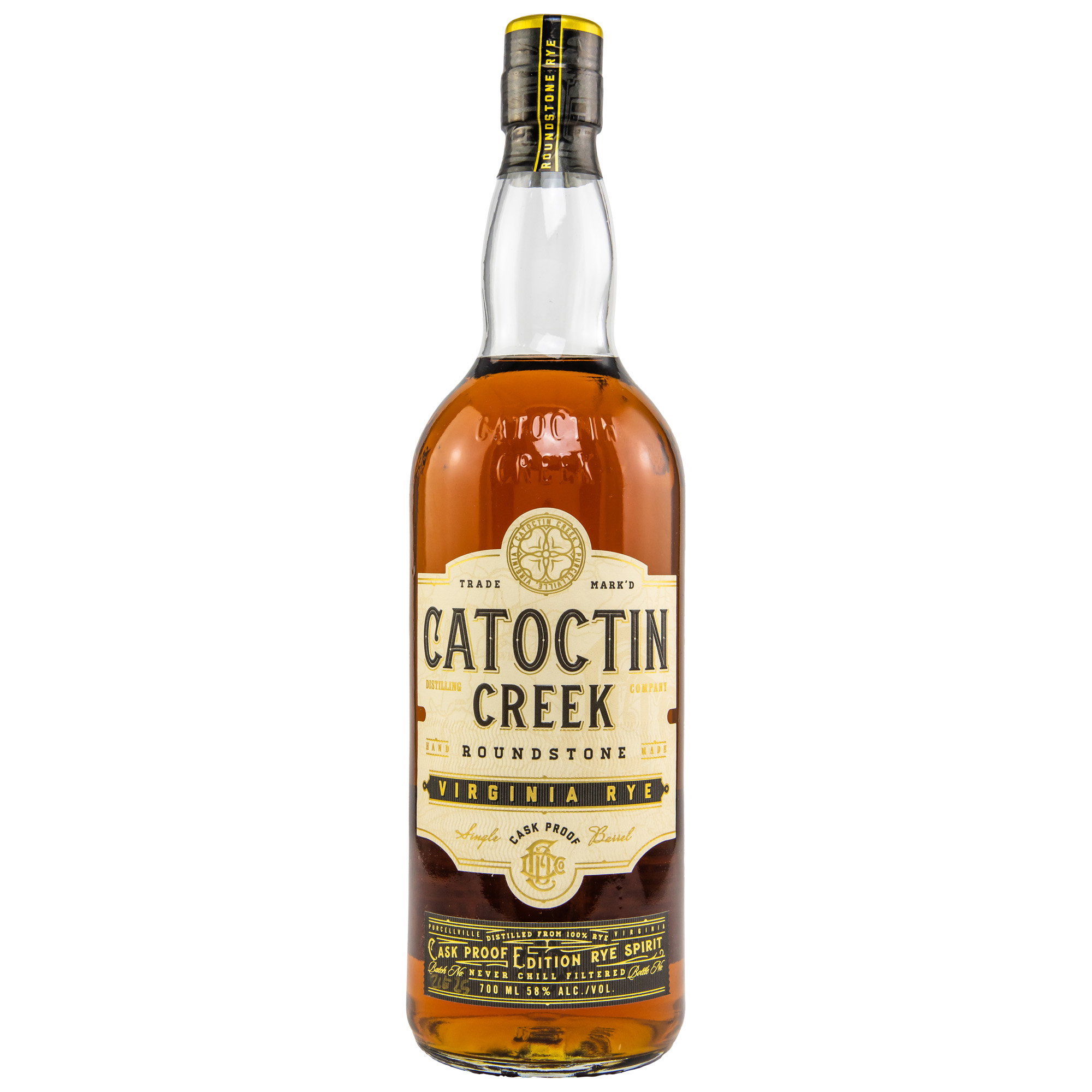 Catoctin Creek Roundstone Rye Whisky Cask Proof Edition Virginia Rye