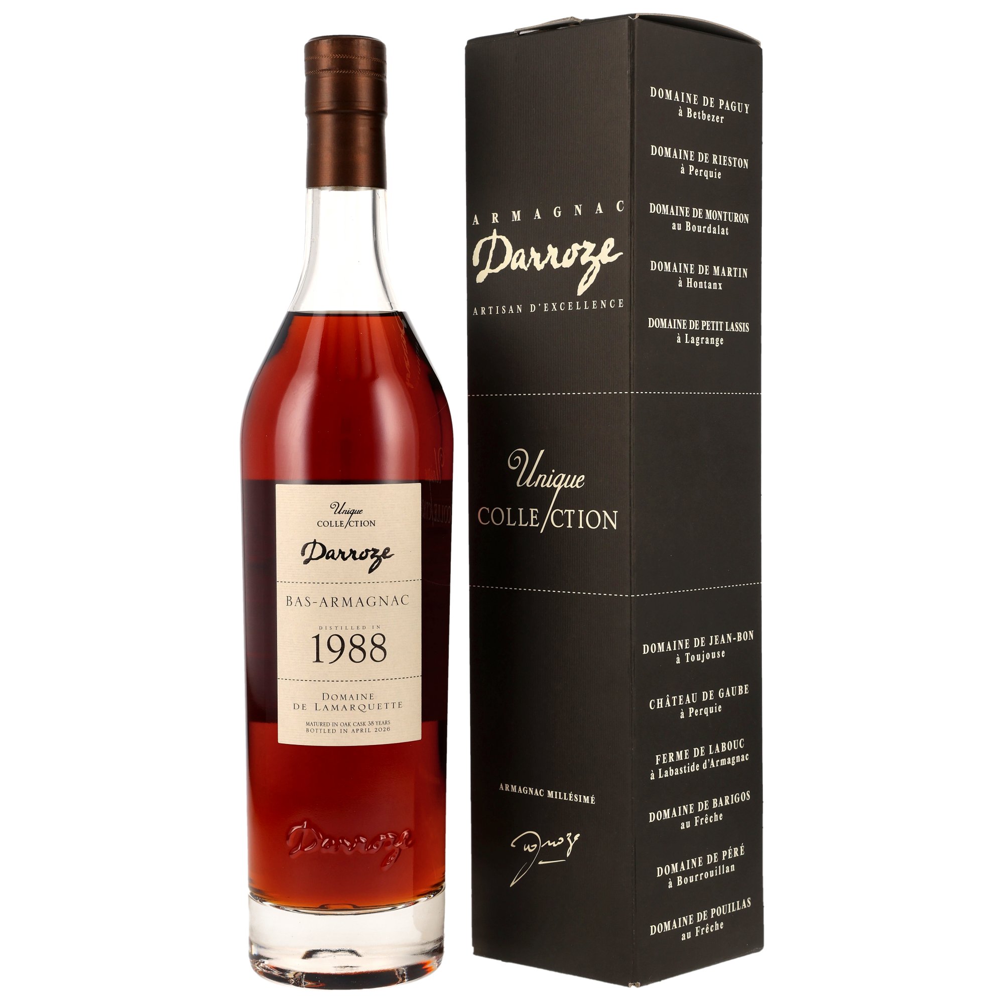 Domaine de Lamarquette 1988/2026 - 38 y.o. - Armagnac Darroze
