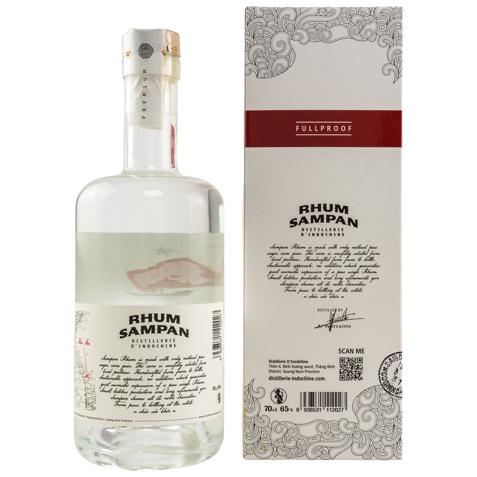 SAMPAN Classic White Rhum 65% (Vietnam)