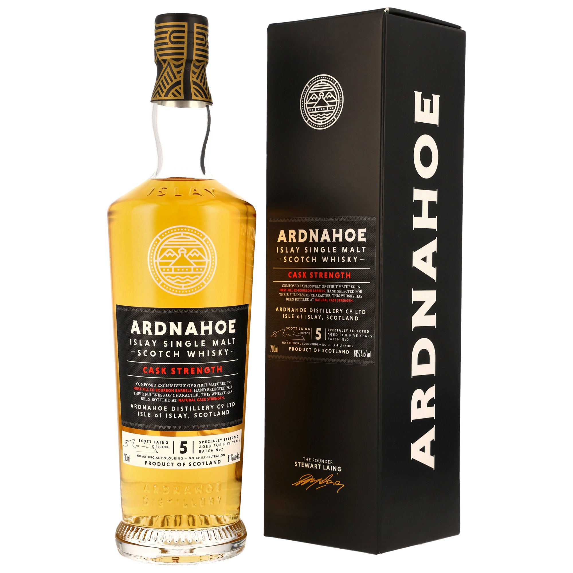 Ardnahoe 5 y.o. Cask Strength Batch #2 1st Fill Bourbon Barrels