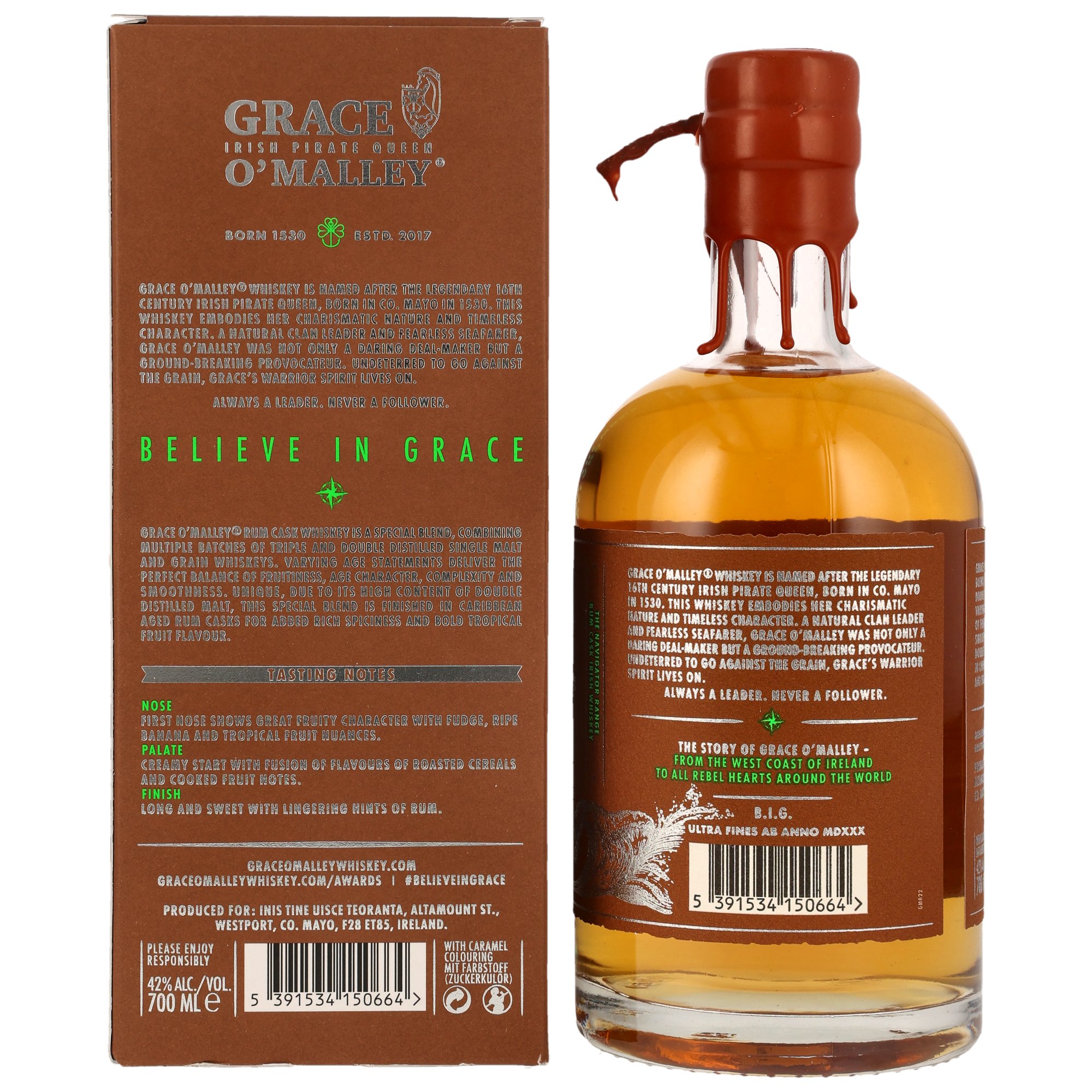 Grace O‘Malley Rum Cask Whiskey Limited Edition