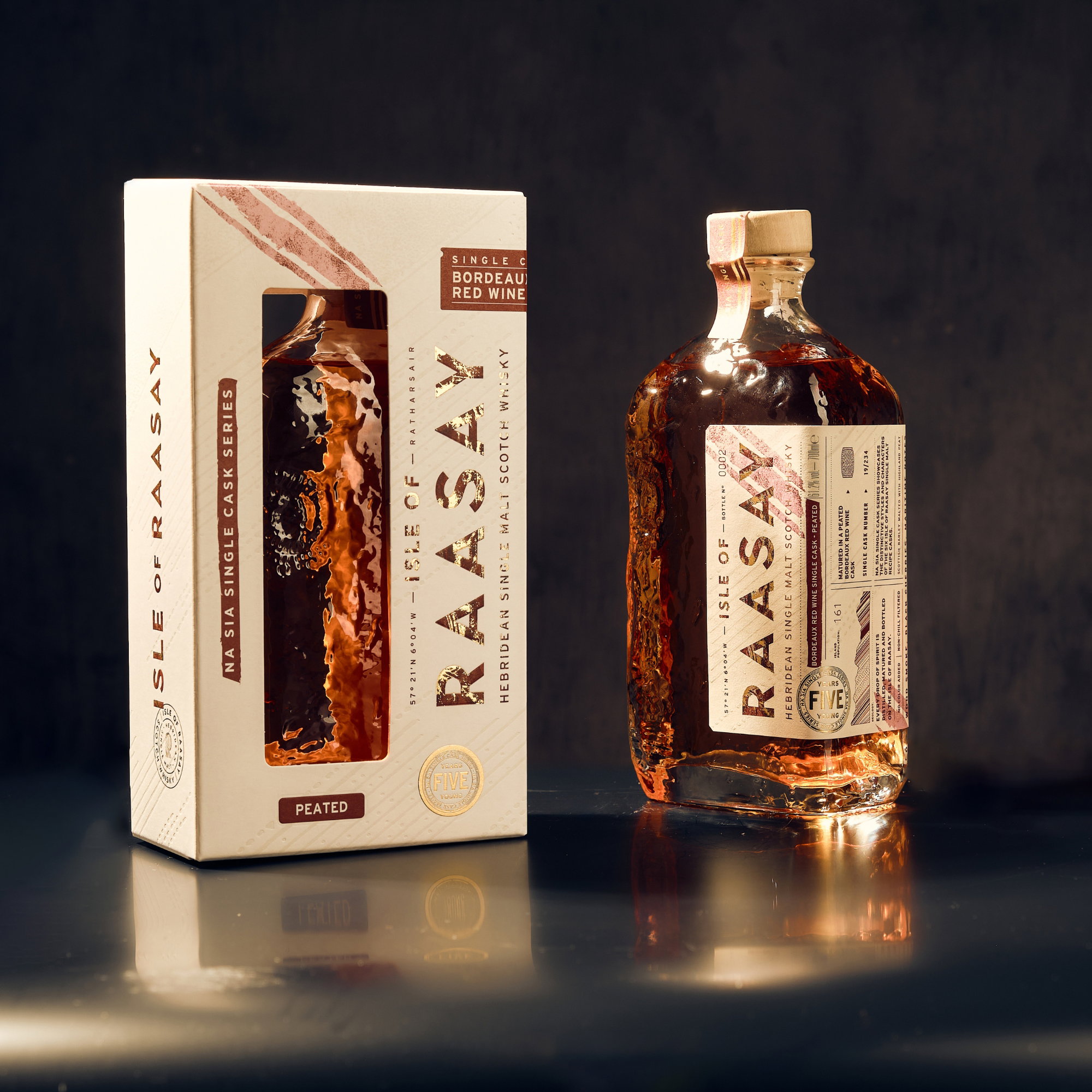 Isle of Raasay - 5 y.o. - Single Malt Whisky - Single Cask #18/721 Peated Red Wine Cask