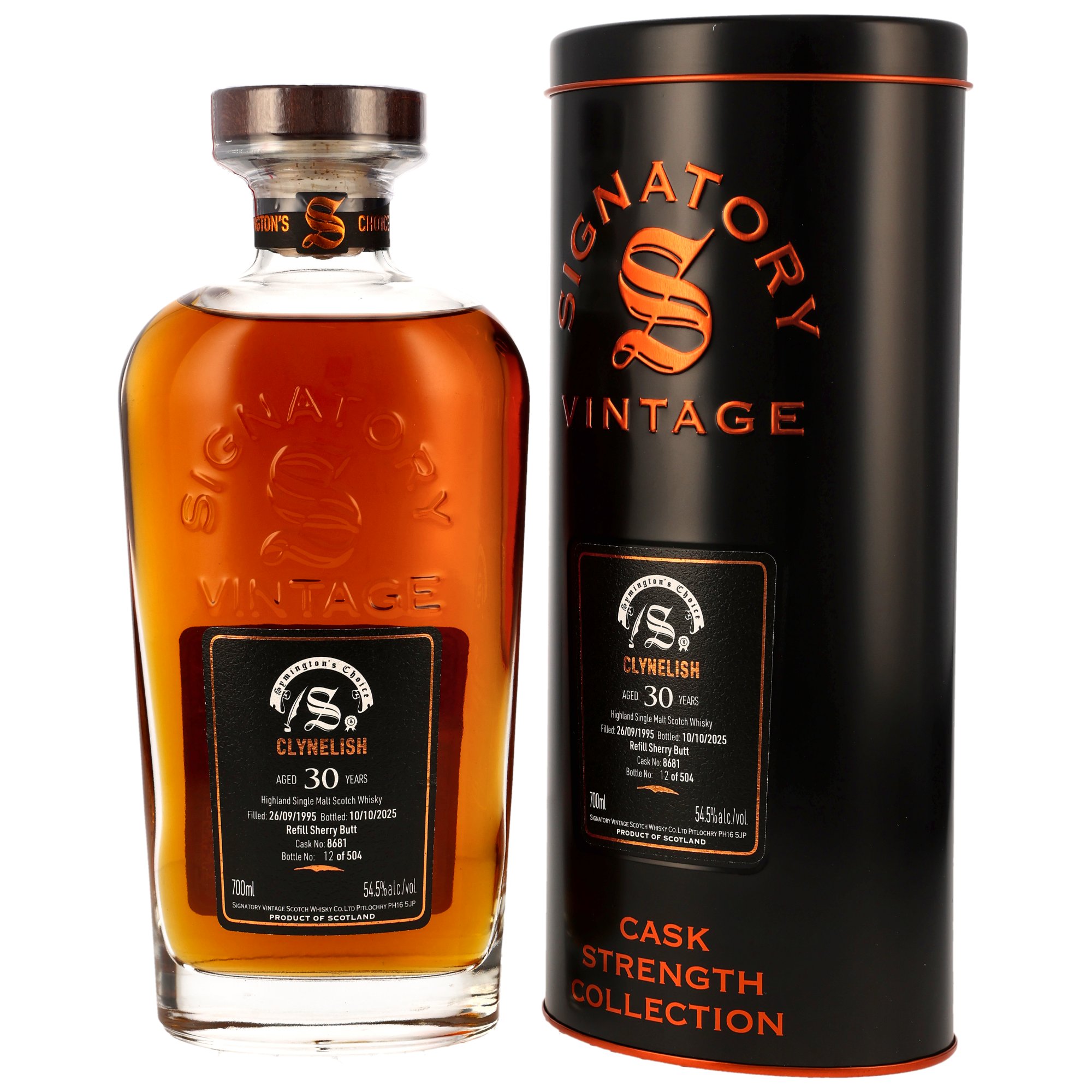 Clynelish 1995/2025 - 30 y.o. - Refill Sherry Butt #8681 - Signatory Symingtons Choice