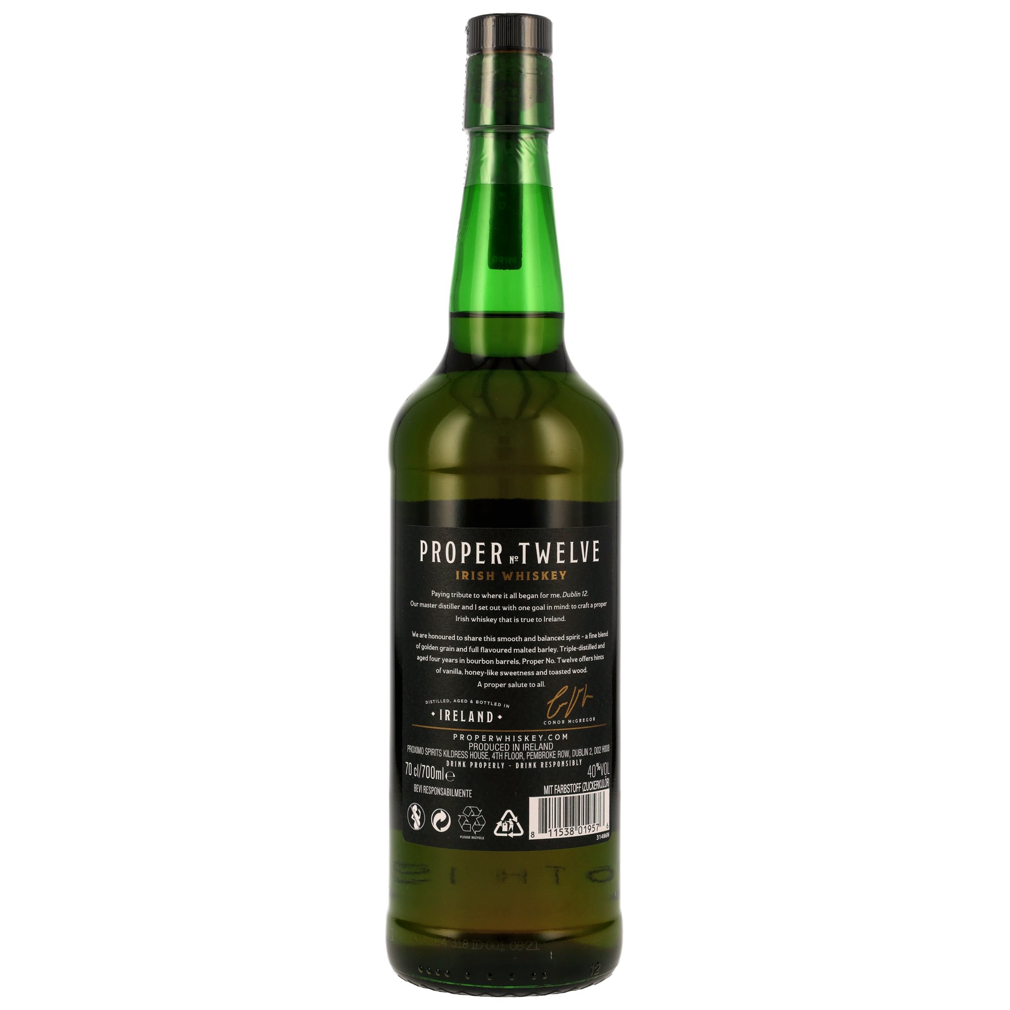 Proper No. Twelve Irish Whiskey by Conor McGregor 4 y.o. Neue Ausstattung