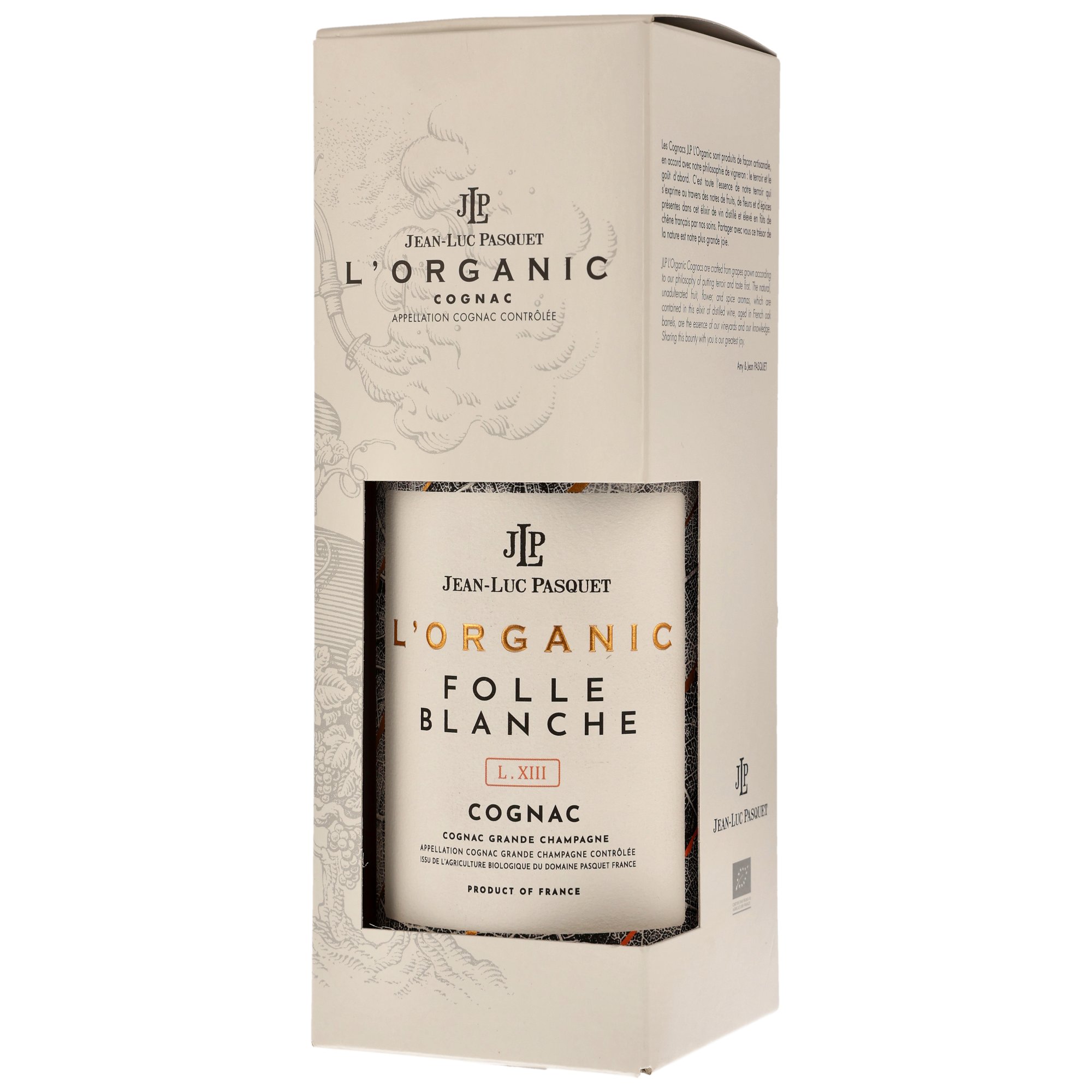 Jean-Luc Pasquet Cognac L' Organic Folle Blanche Lot XIII