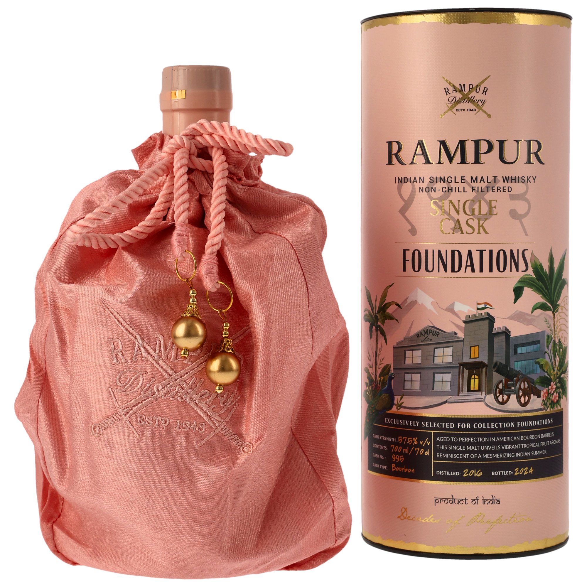 Rampur 2016/2024 - 8 y.o.- 1st Fill Bourbon Cask #995 - Foundations