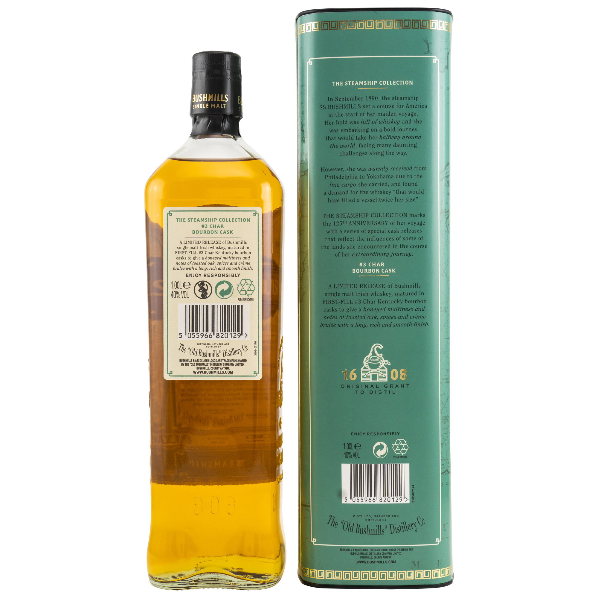 Bushmills Steamship Bourbon Cask - Irish Single Malt - Liter