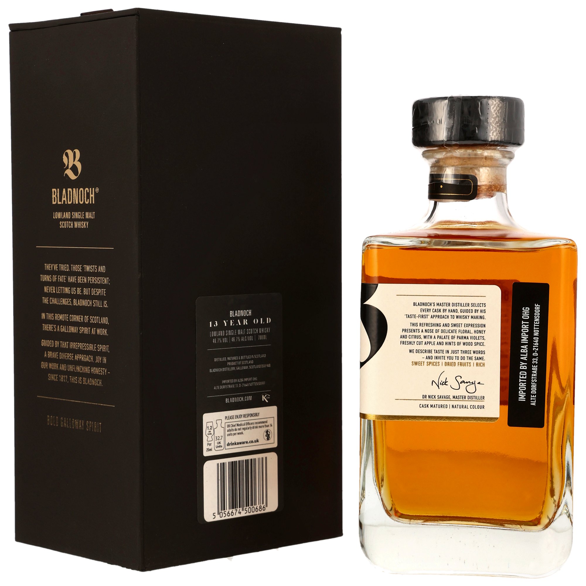 Bladnoch 13 y.o. Single Malt - Bourbon Cask - The Galloway Collection