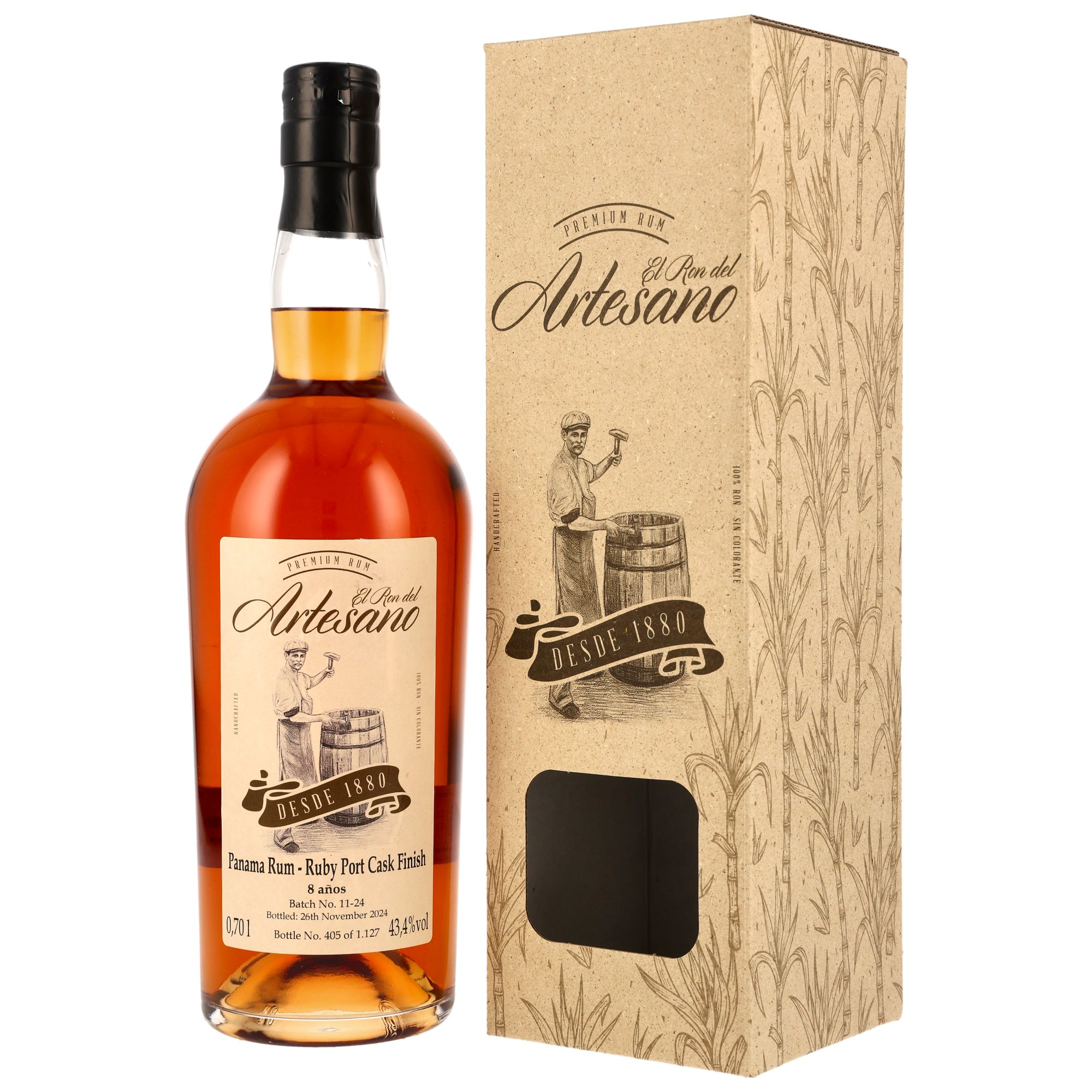 Ron Artesano Rum 8 y.o. Ruby Port Cask Finish