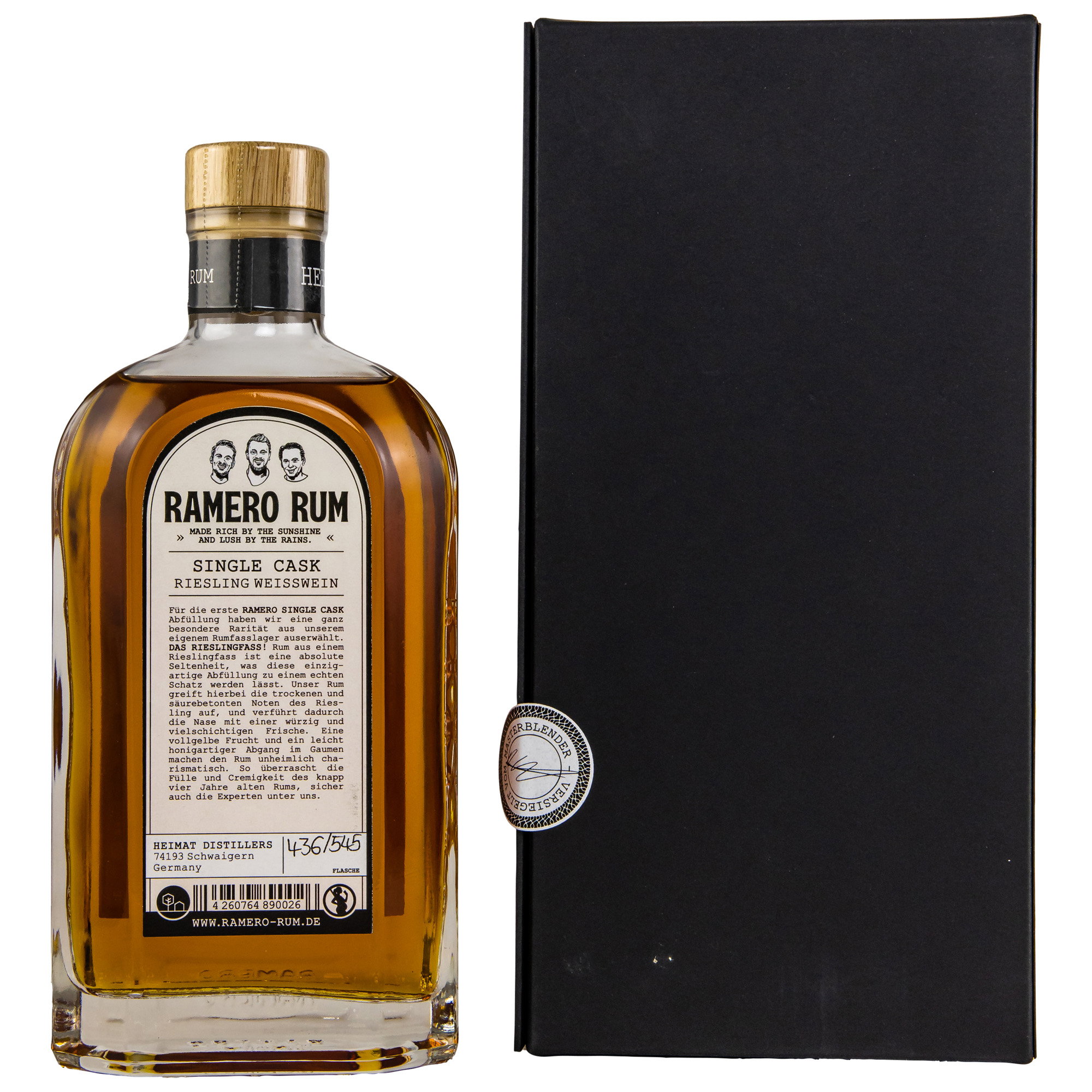 RAMERO Rum 2018/2022 - 4 y.o. - Single Cask Riesling