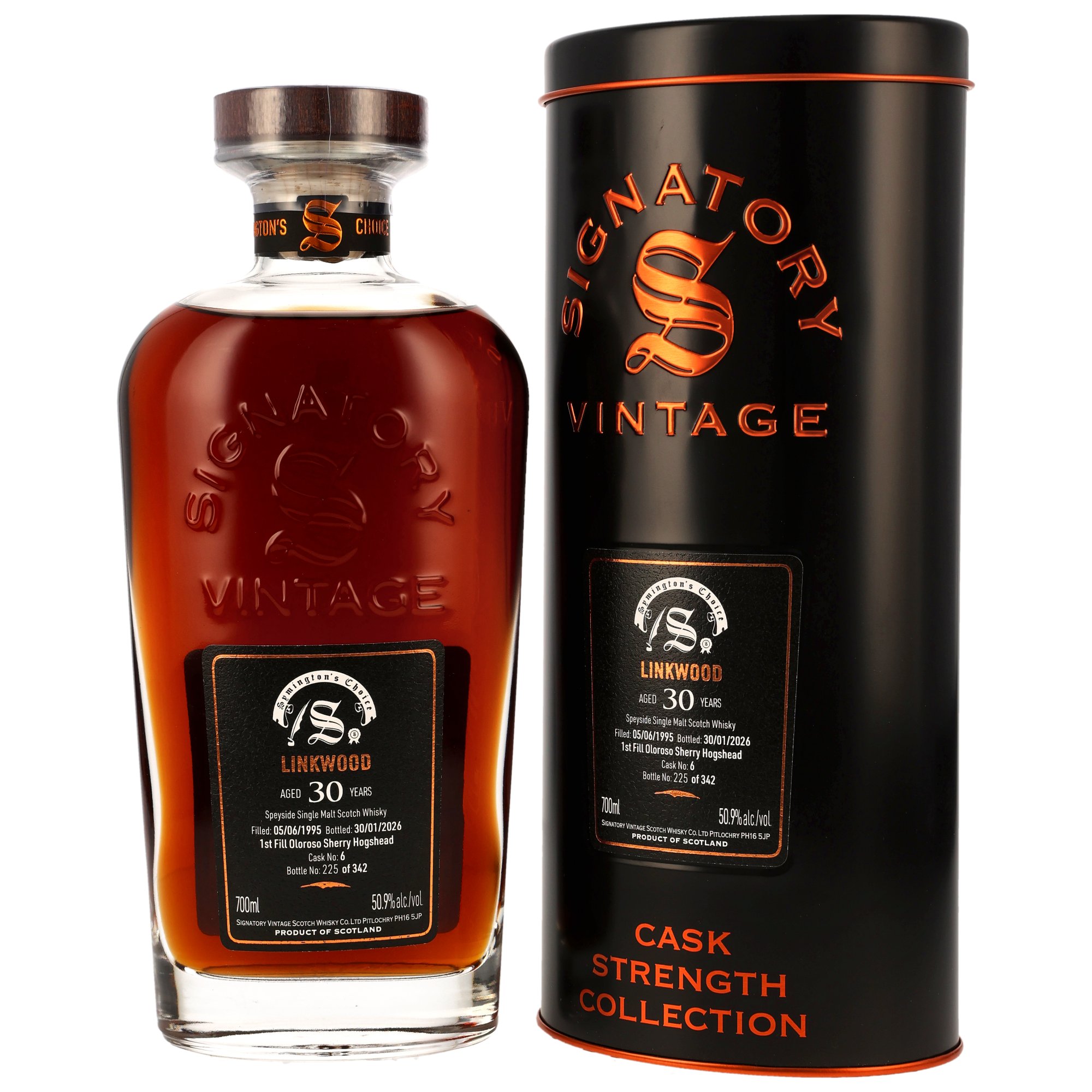 Linkwood 1995/2026 - 30 y.o. - 1st Fill Oloroso Sherry Hogshead #6 - Sig Symingtons Choice