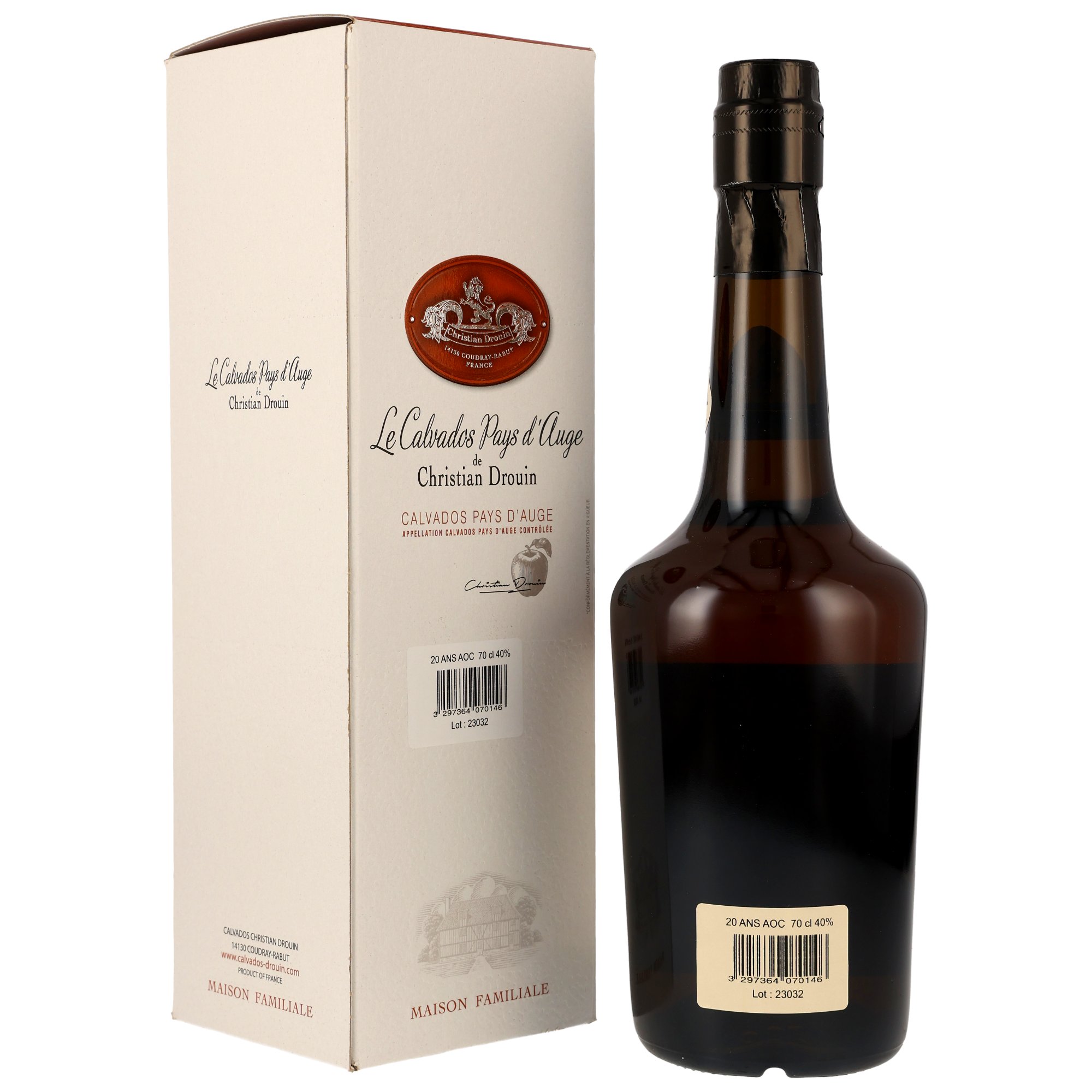 Christian Drouin 20 ans d'âge Calvados A.O.C