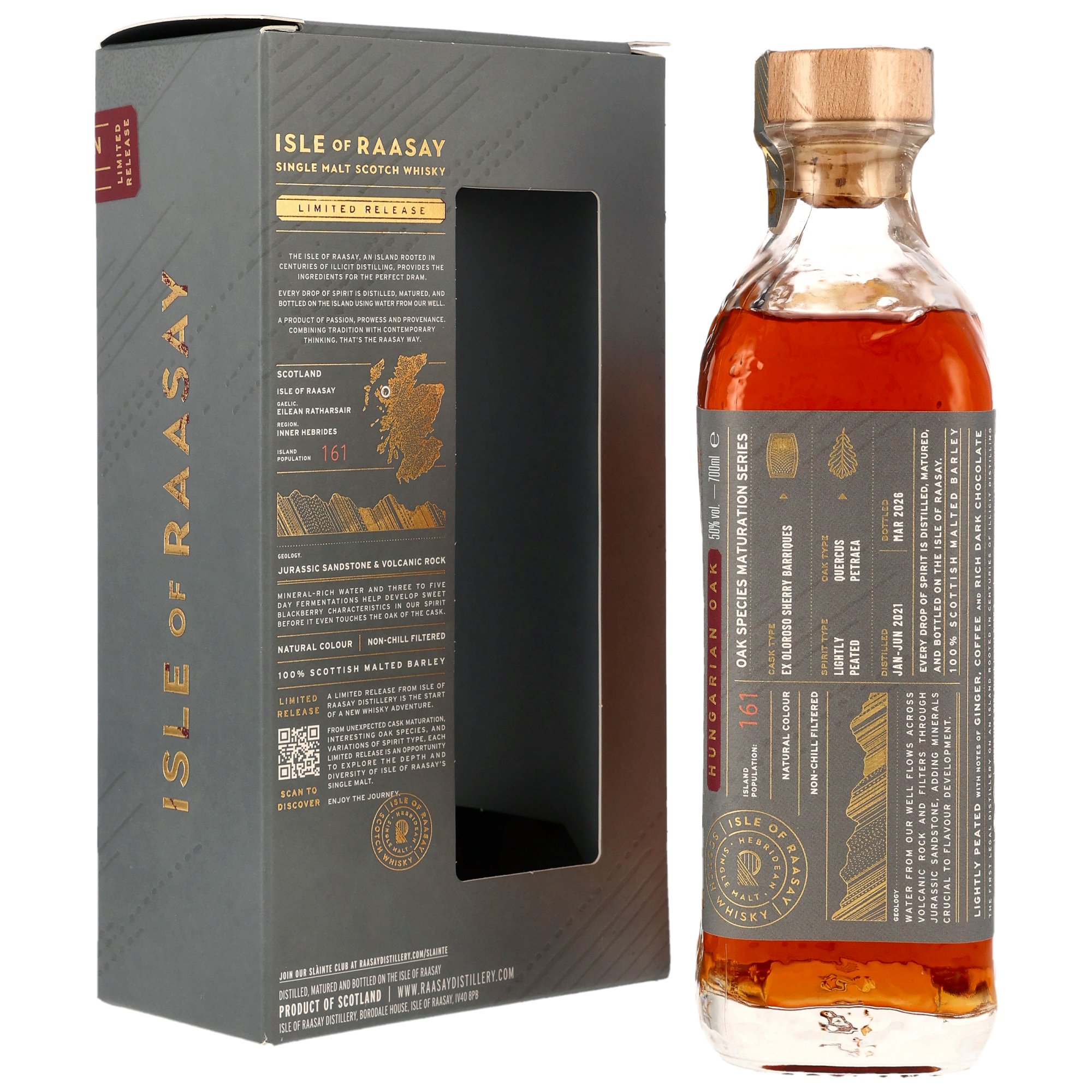 Isle of Raasay Single Malt Whisky - Oak Species: Hungarian Oak Oloroso Sherry Barrique
