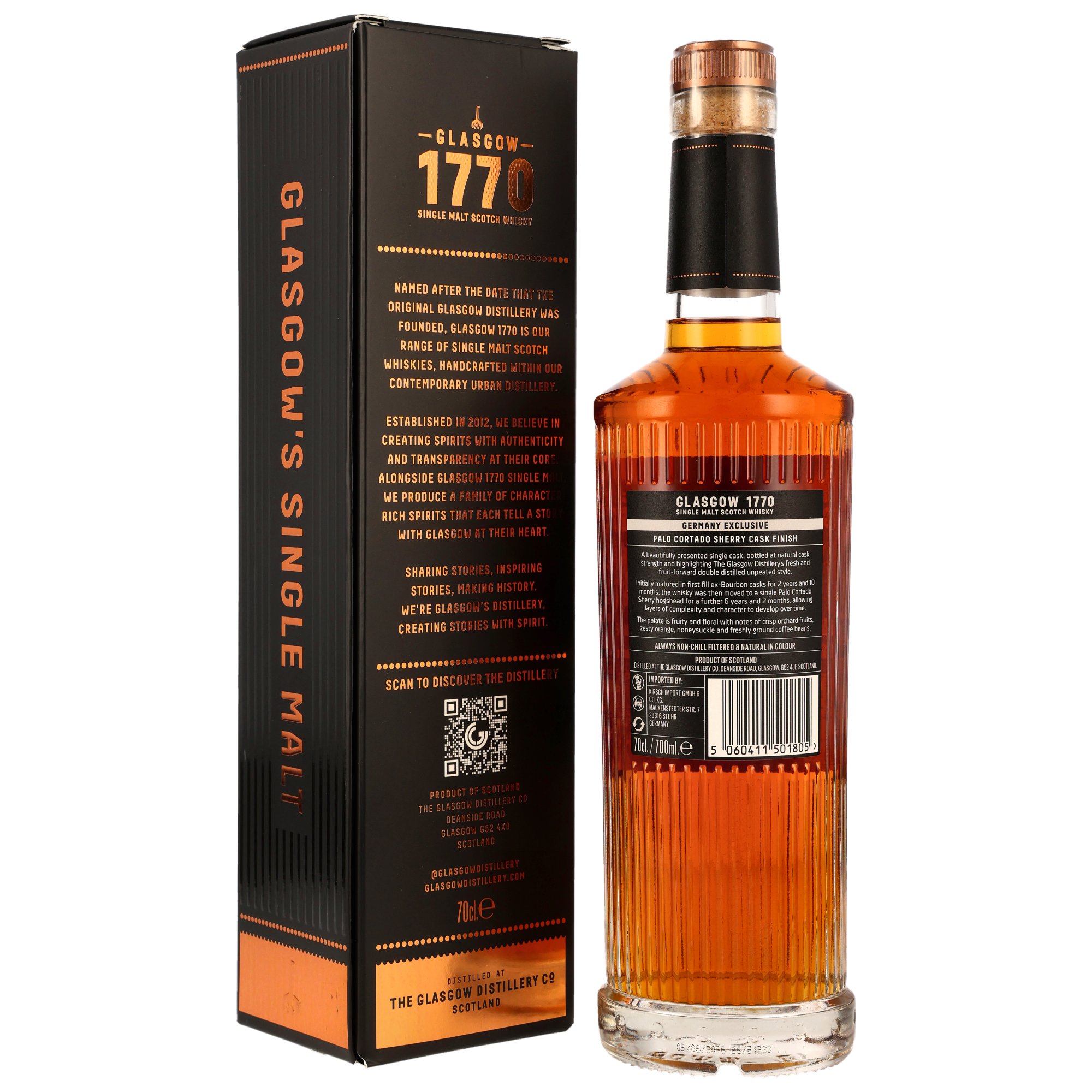 Glasgow 1770 - 2017/2026 - 9 y.o. - Palo Cortado Sherry Cask #17/228 - Kirsch 50th Anniversary