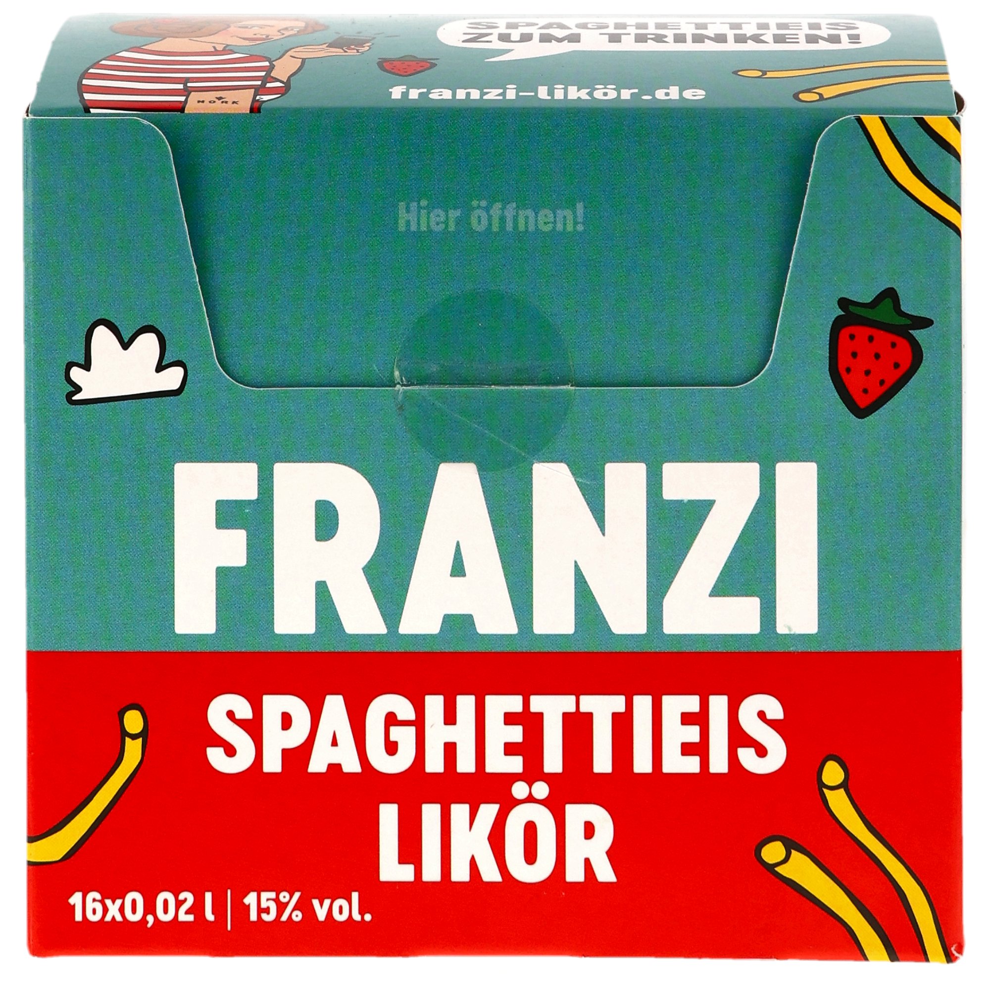 Franzi Spaghettieis Likör Miniaturbox - VPE: 16x0,02