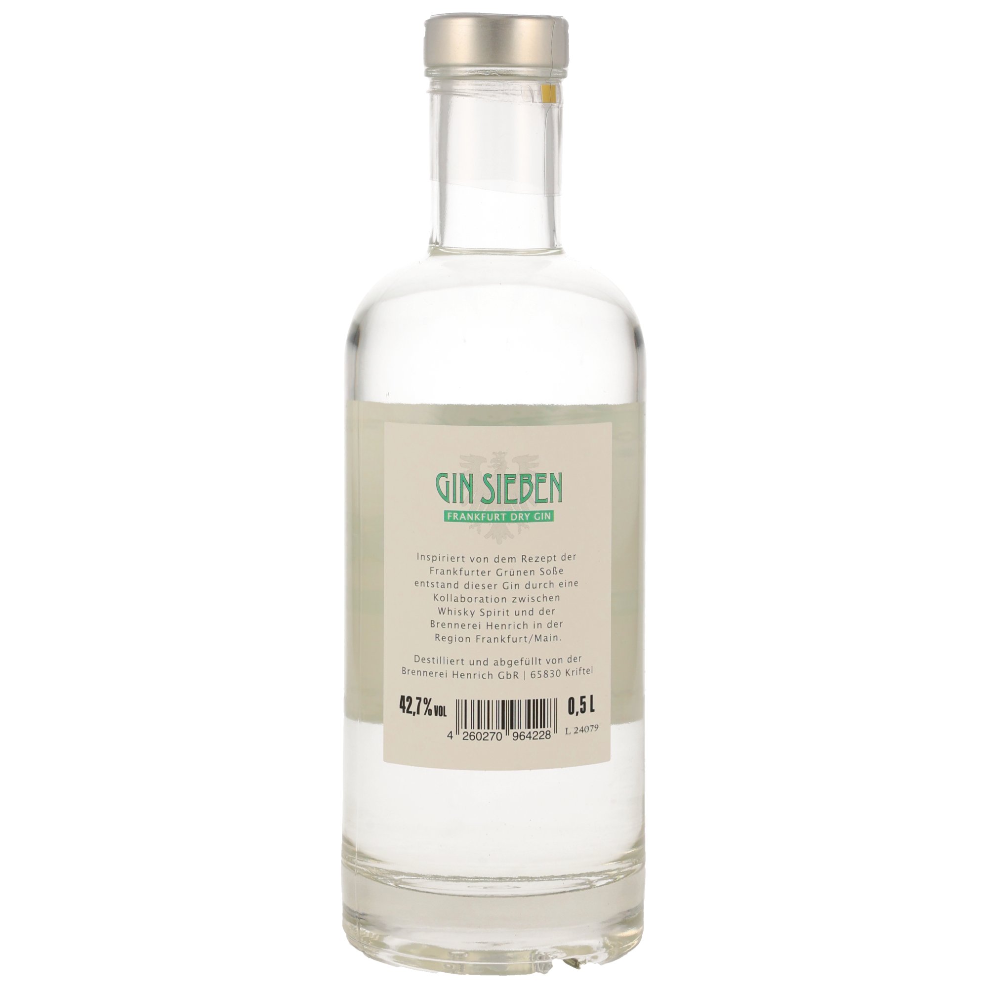 Gin Sieben - Frankfurt Dry Gin - neue Ausstattung 42,7%
