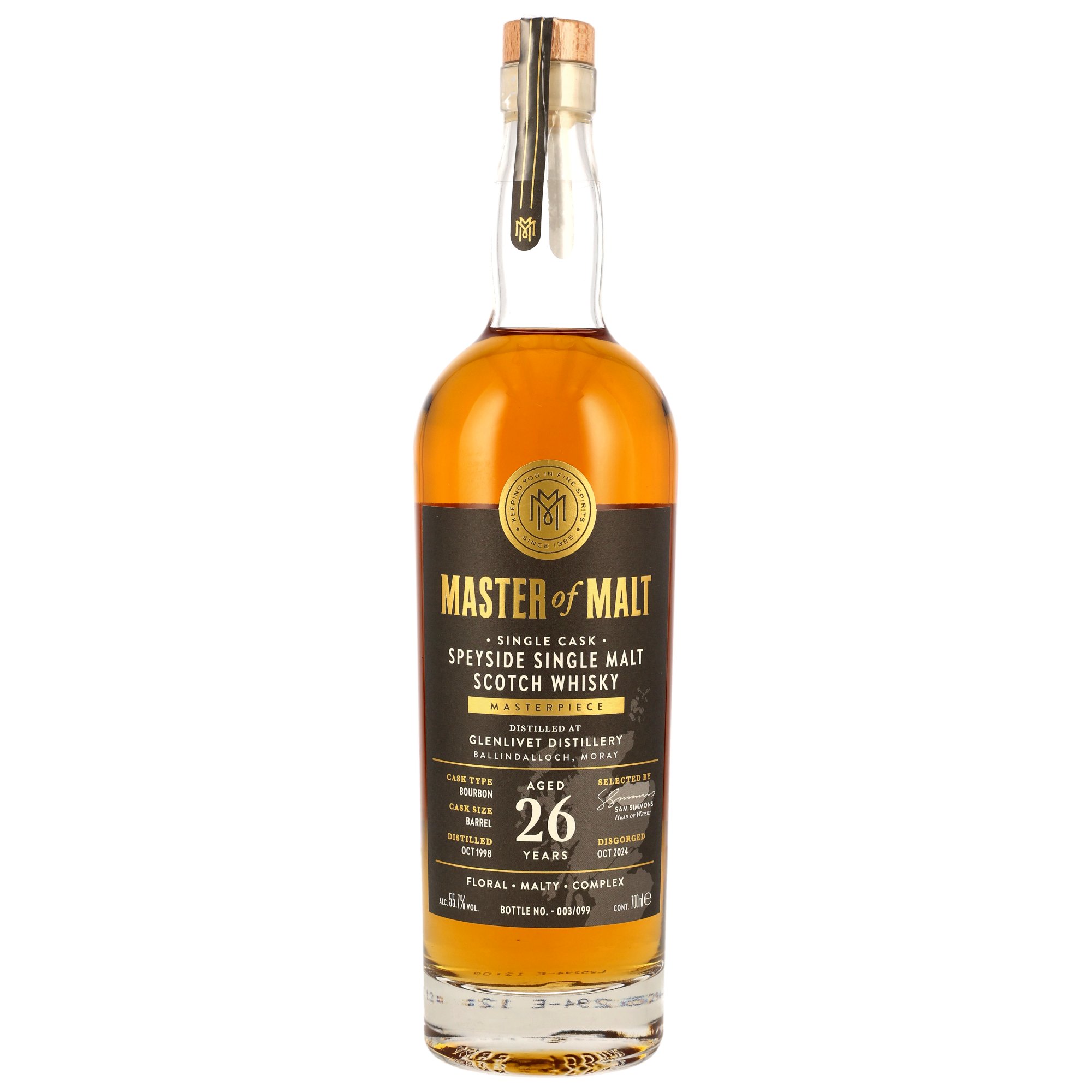 Glenlivet 1998/2024 - 26 y.o. - Bourbon Barrel - Master of Malt