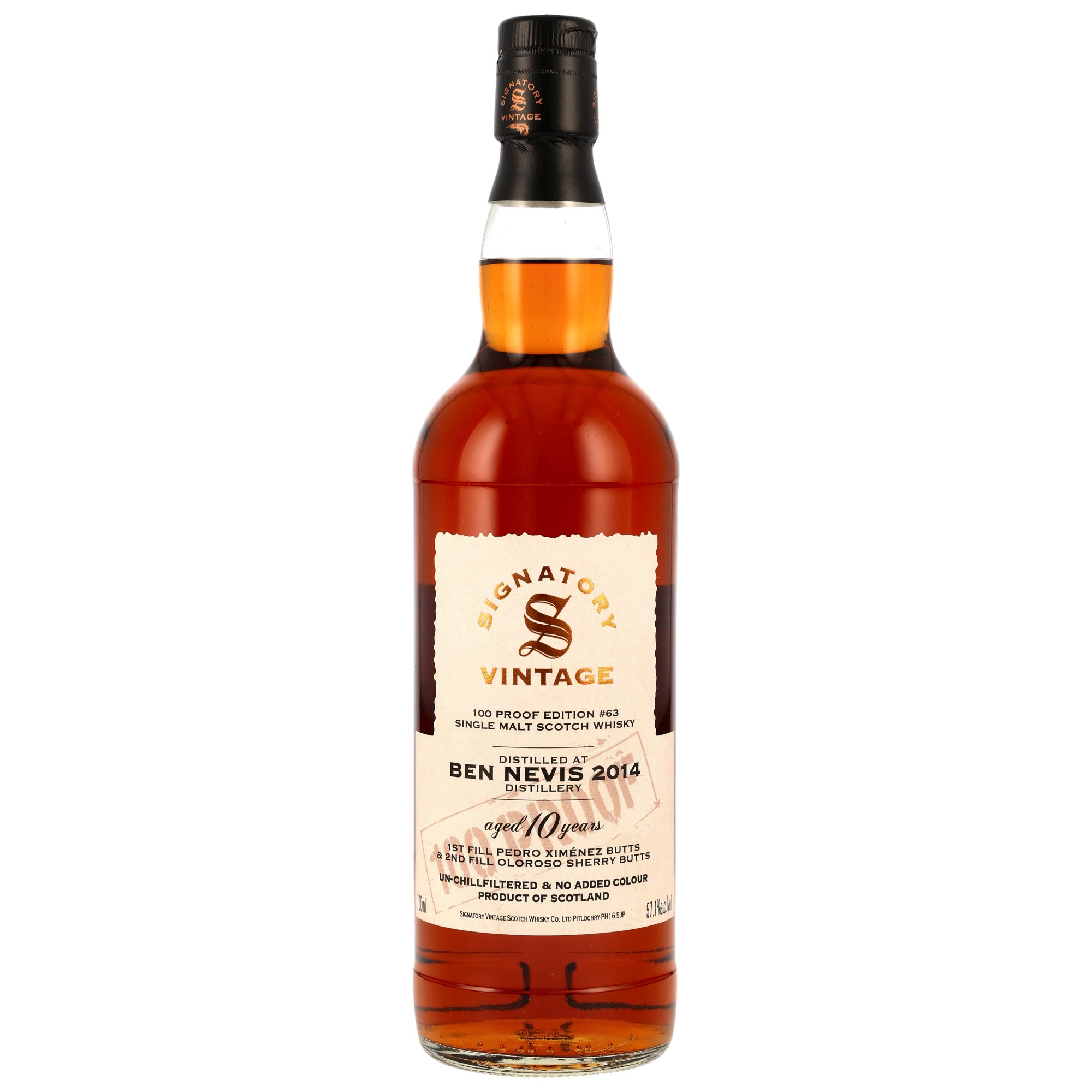 Ben Nevis 2014/2025 - 10  y.o. - Signatory 100 PROOF Edition #63