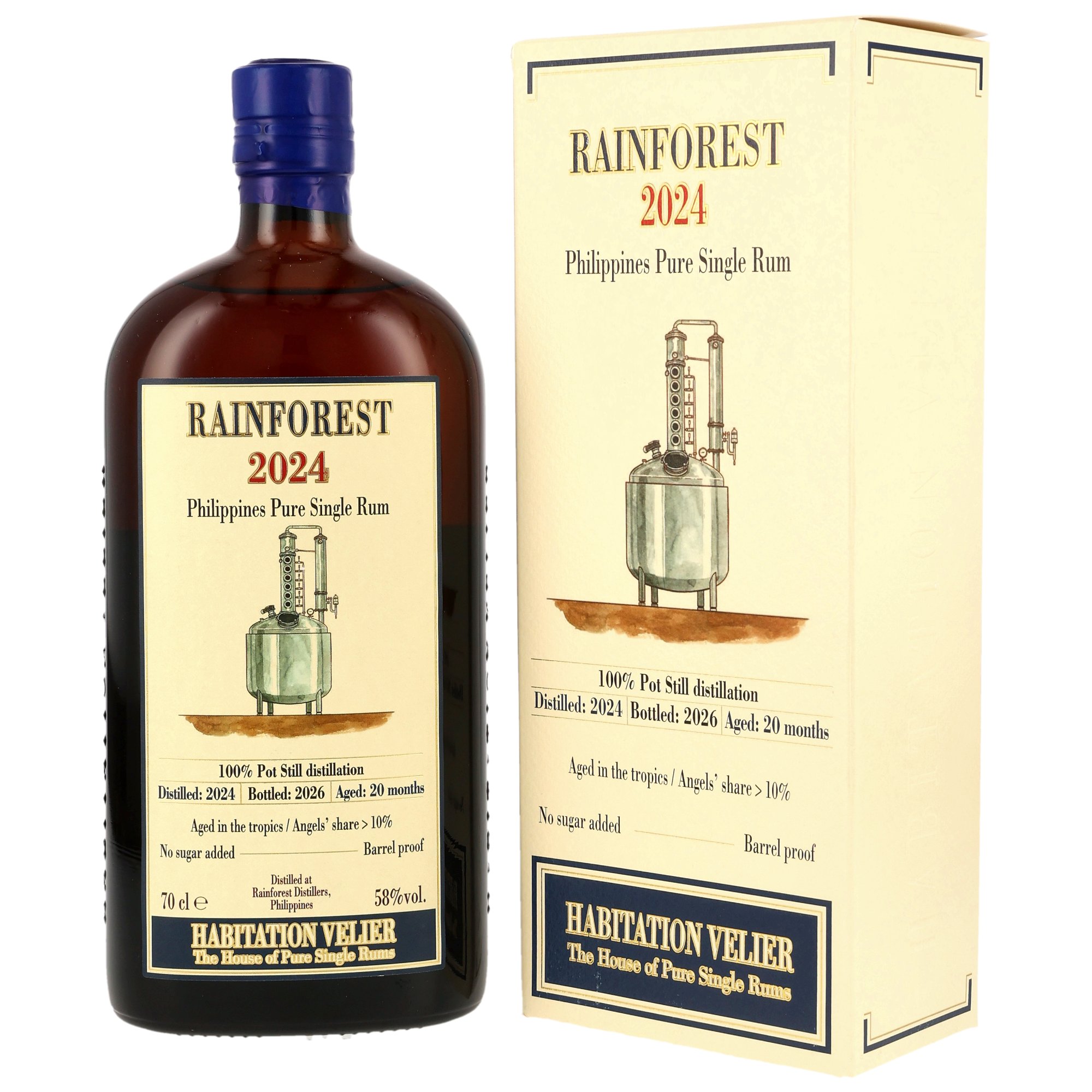 Rainforest 2024/2026 - Philippines Pure Single Rum - Ex-Chardonnay Casks - Habitation Velier