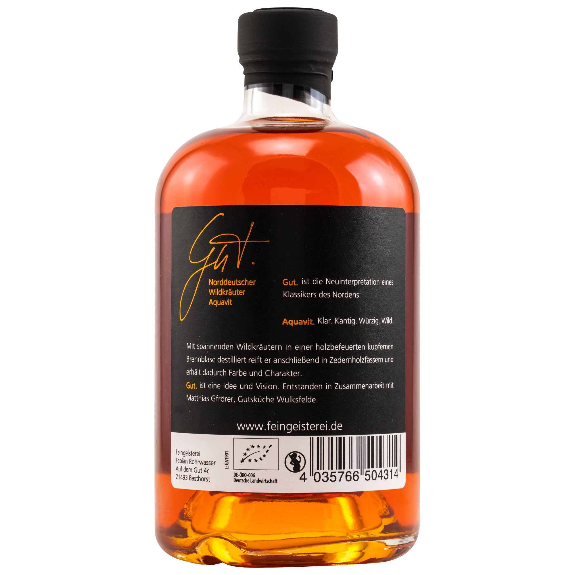 Gut. - Norddeutscher Wildkräuter Aquavit BIO - Feingeisterei