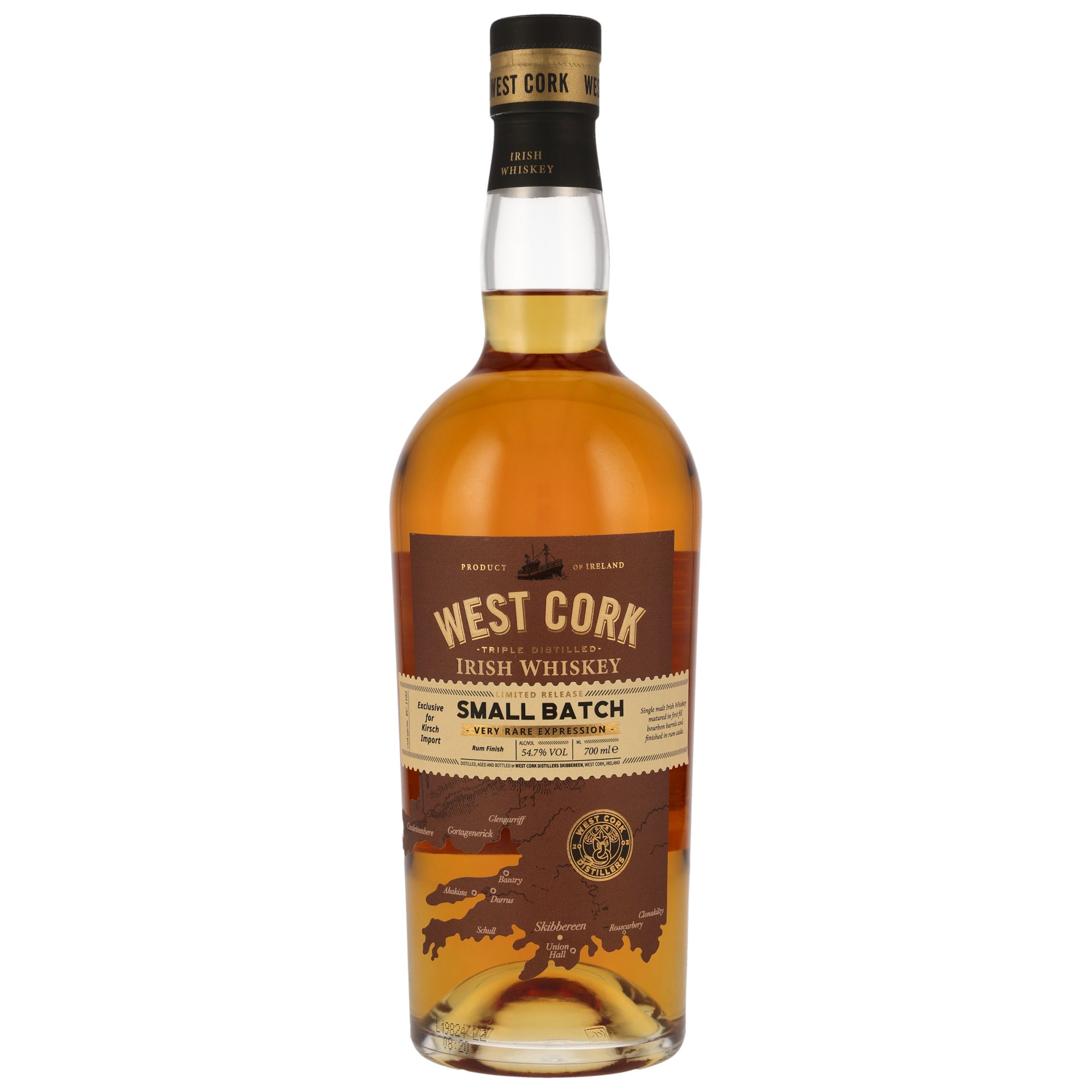 West Cork Single Malt - Rum Finish 54,7% Cask Strength