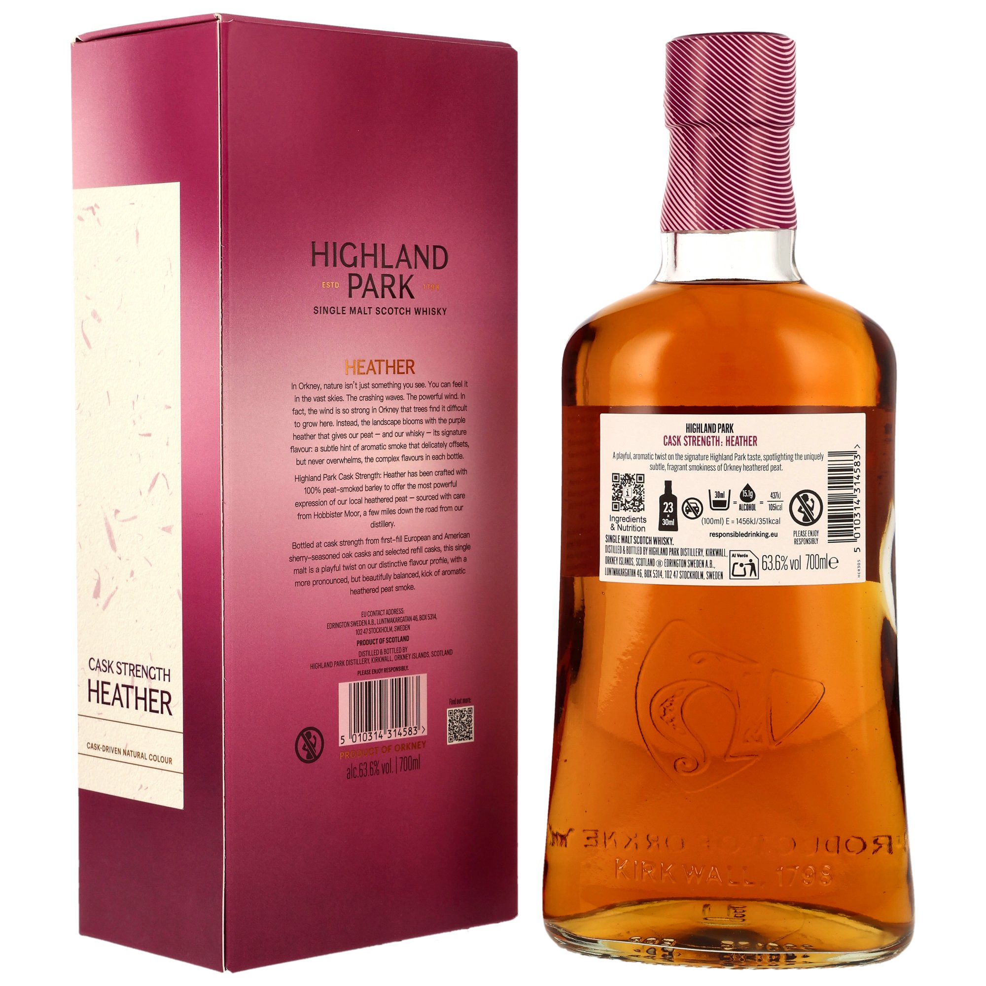Highland Park Heather - 1st Fill Seasoned Sherry Casks + Refill Casks - Cask Strength