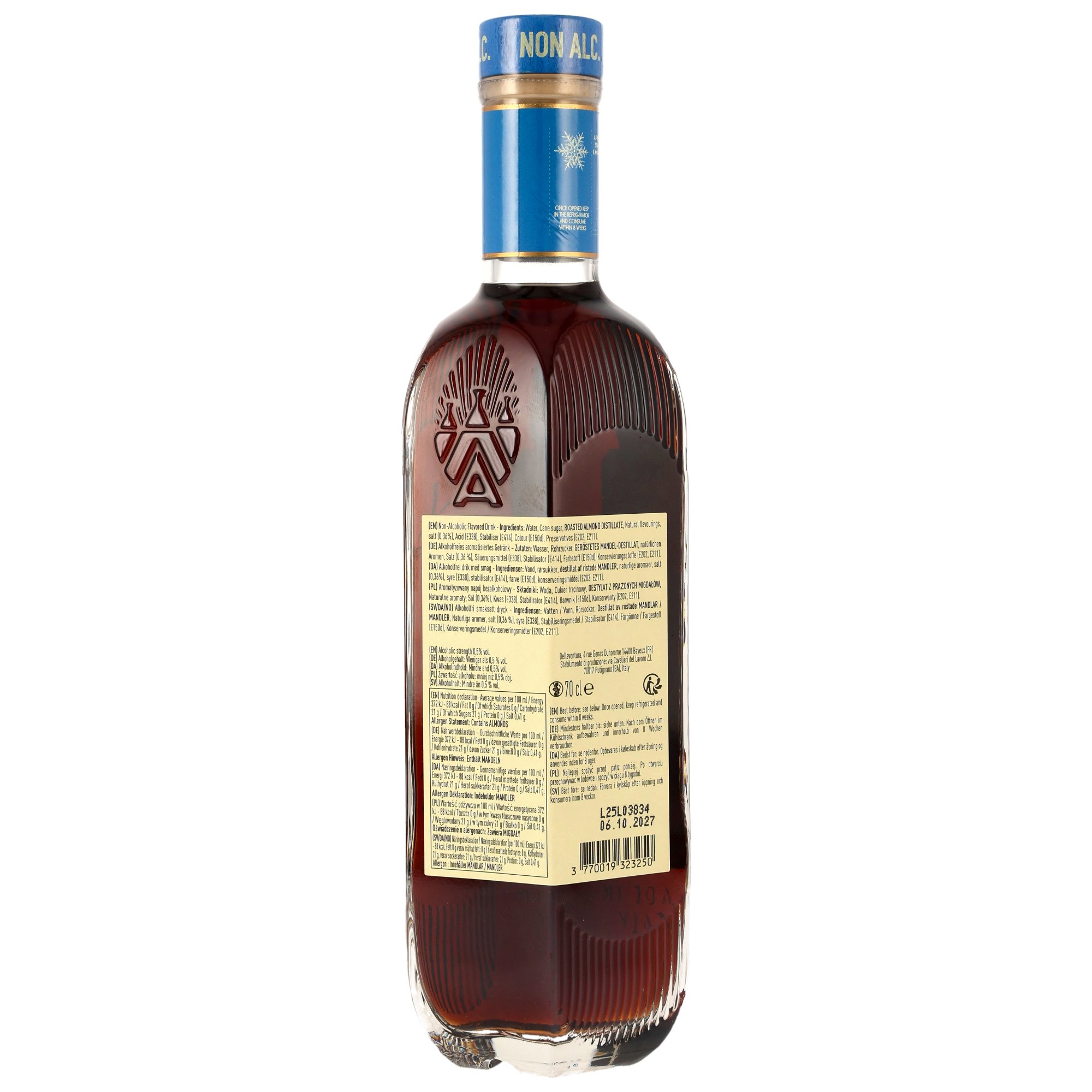 Adriatico Amaretto Zero alkoholfrei - MHD - Artikel - neue Ausstattung