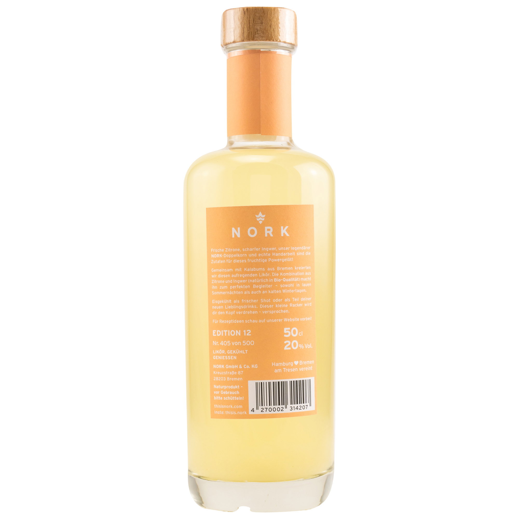 Nork Zitrone-Ingwer Likör