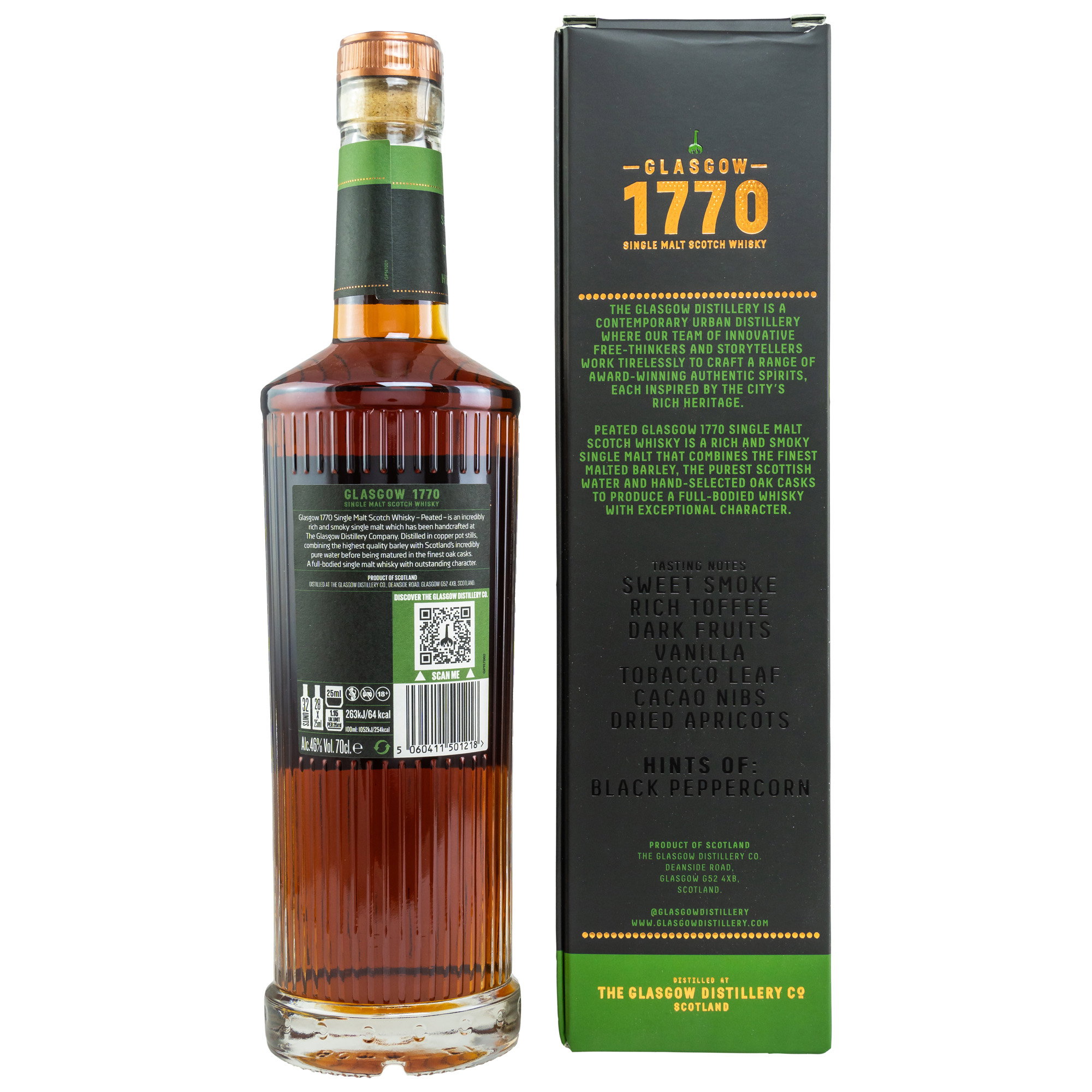 Glasgow 1770 - Peated - Rich & Smoky - 700ml in GP
