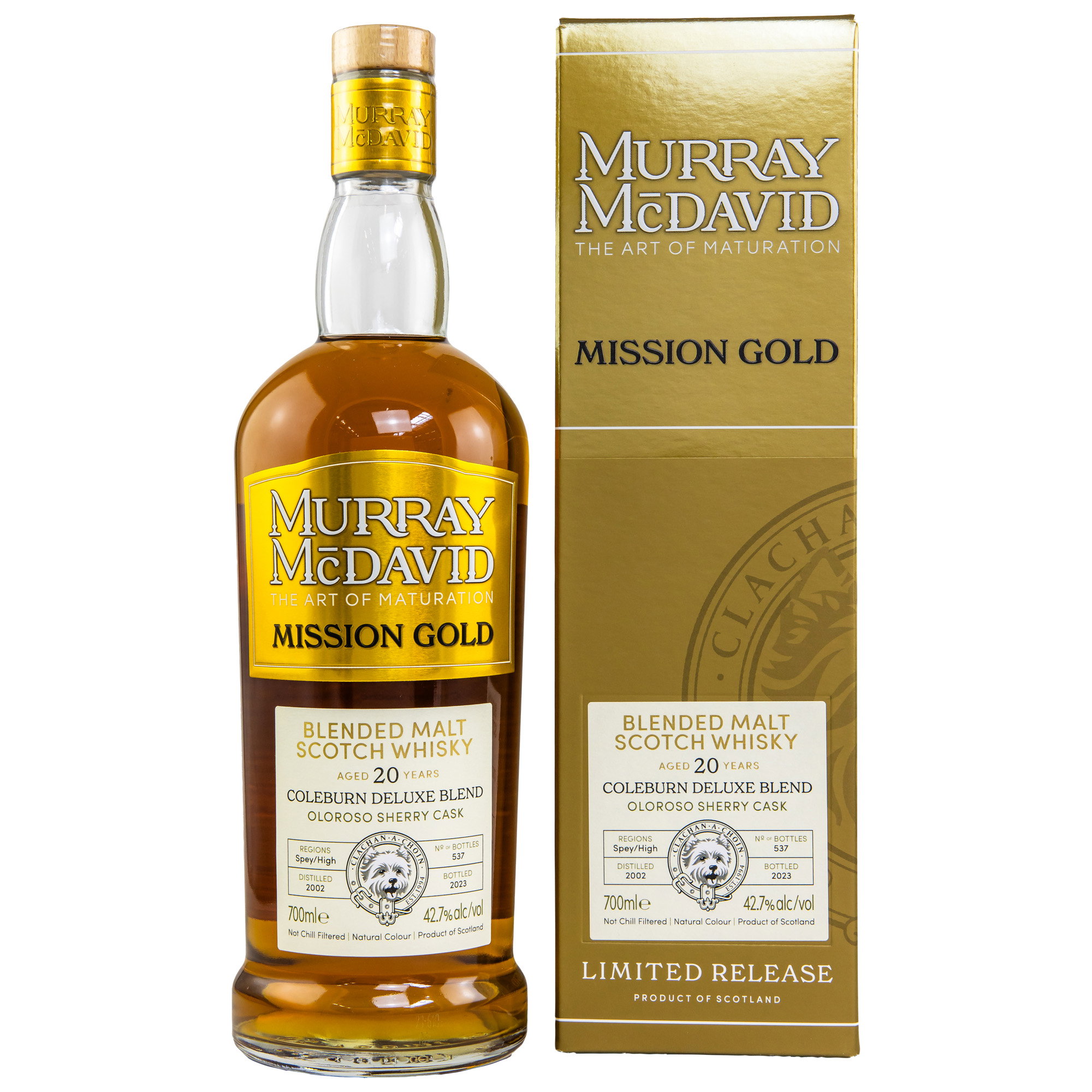Coleburn Deluxe Blend 2002/2023 - 20 y.o. - Blended Malt Scotch Whisky - Murray McDavid