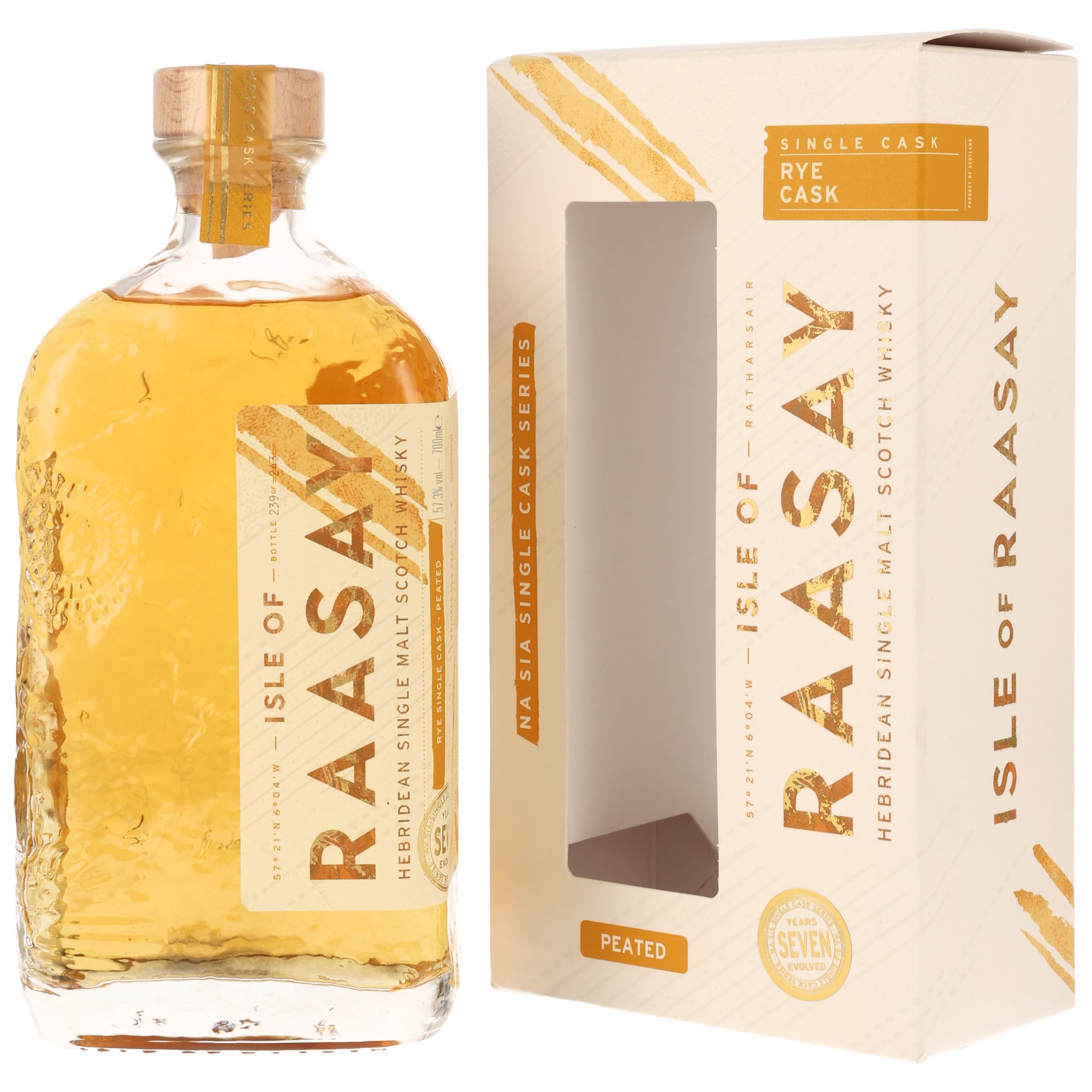Isle of Raasay 2018/2026 - 7 y.o. - Single Malt Whisky - Peated Rye Whisky Single Cask #18/839