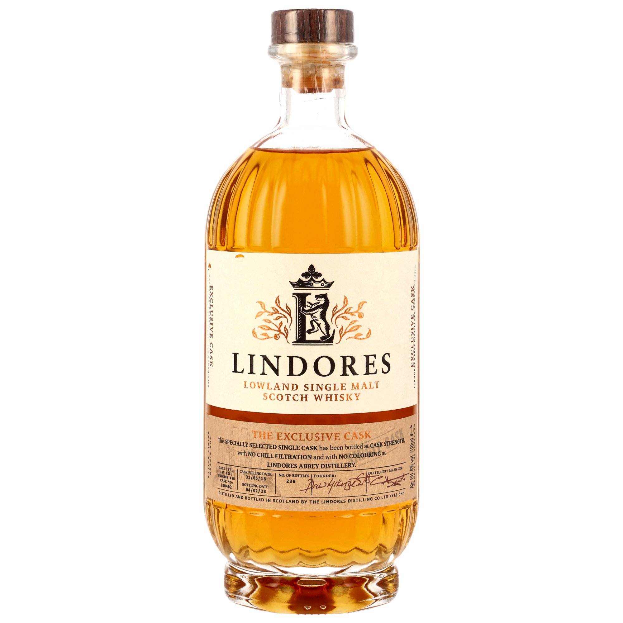 Lindores Abbey 2018/2023 - 4 y.o. - The Exclusive Cask Bourbon  #180402