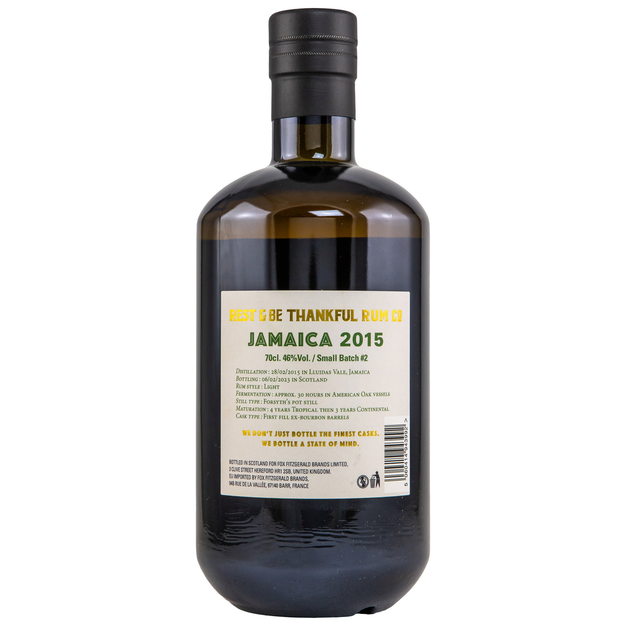 Jamaica Single Rum (Lluidas Vale - Worthy Park)  2015/2023 - 7 y.o. - Small Batch #2 - Rest & Be Thankful