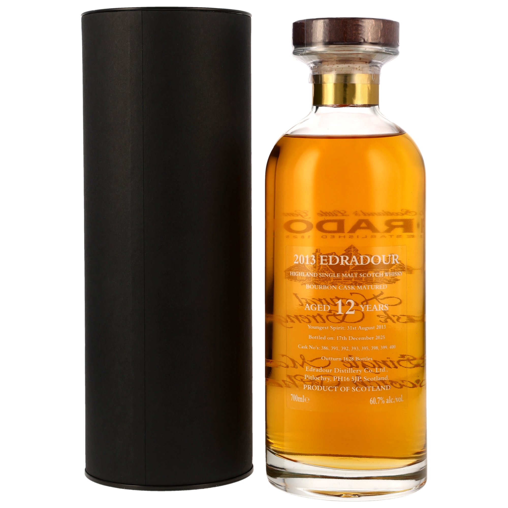 Edradour 2013/2025 - 12 y.o. - Natural Cask Strength - #386, 391, 392, 393, 395, 398, 399, 400 Ibisco Bourbon