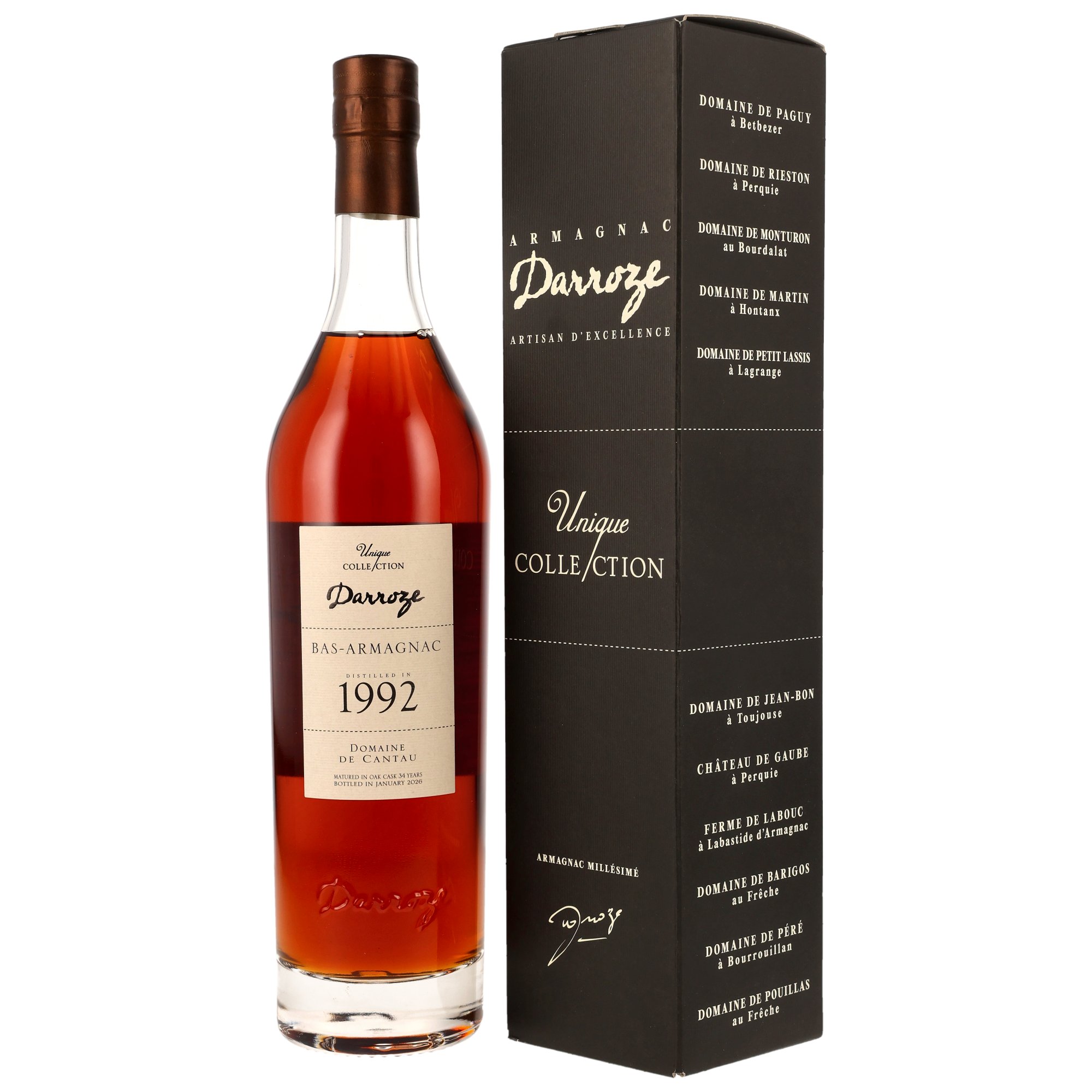 Domaine de Cantau 1992/2026 - 34 y.o. - Armagnac Darroze