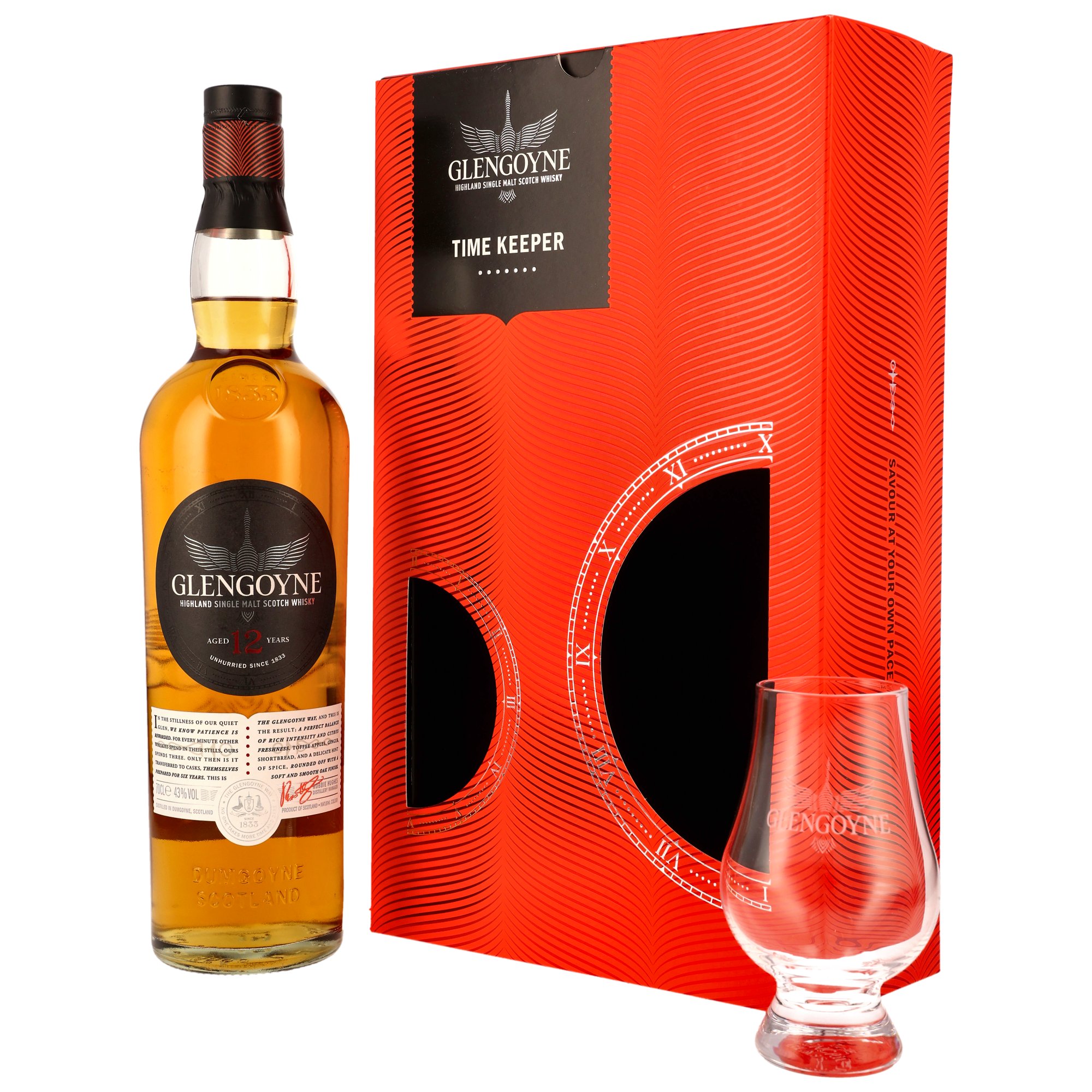 Glengoyne 12 y.o. Time Keeper +  Glas