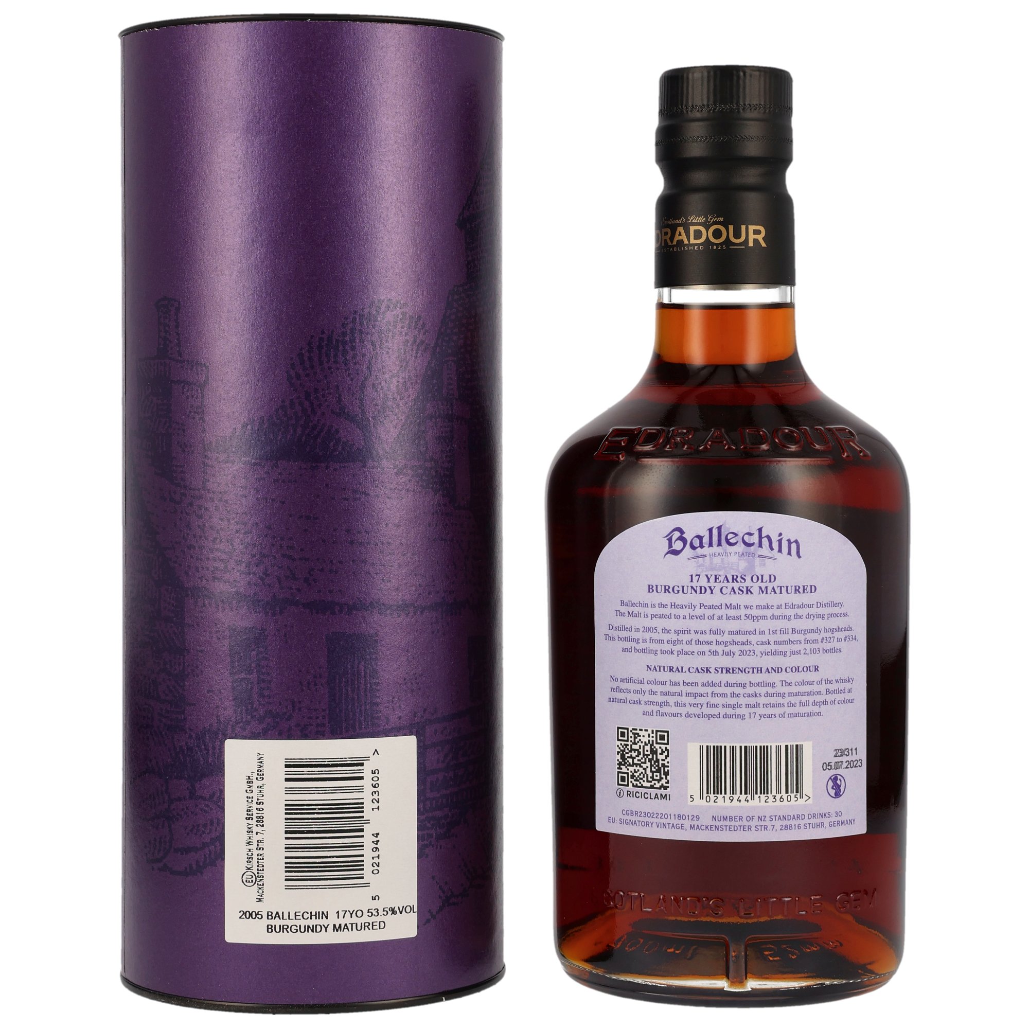 Ballechin 17 y.o. - Ex-Burgundy Wine Cask #327-334