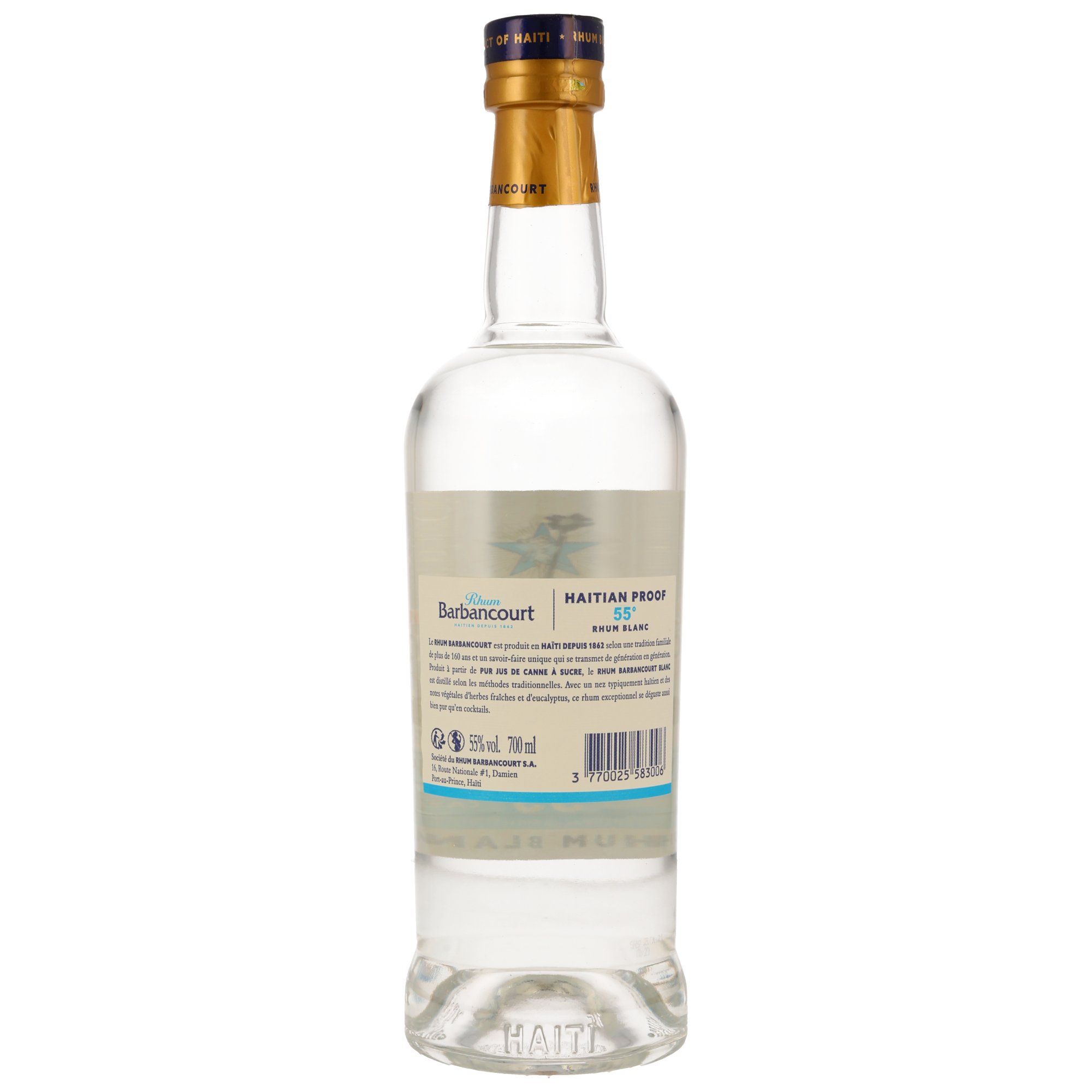 Barbancourt Rhum Blanc Haitian Proof 55°