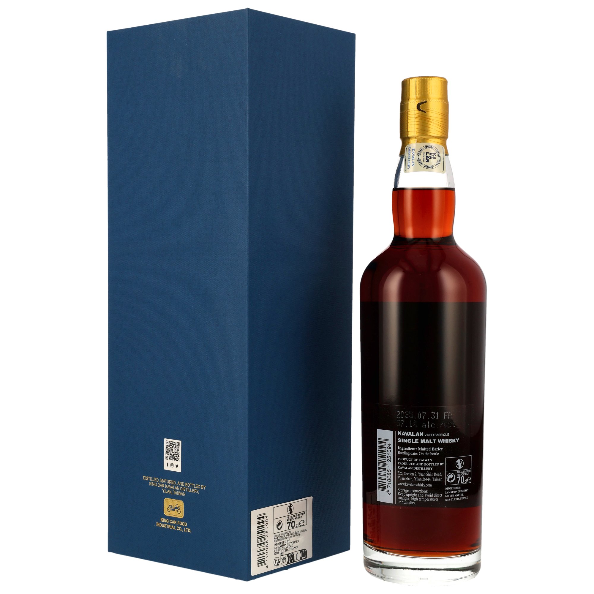 Kavalan Solist - Single Malt Vinho Barrique - 57,1% - Itineraires