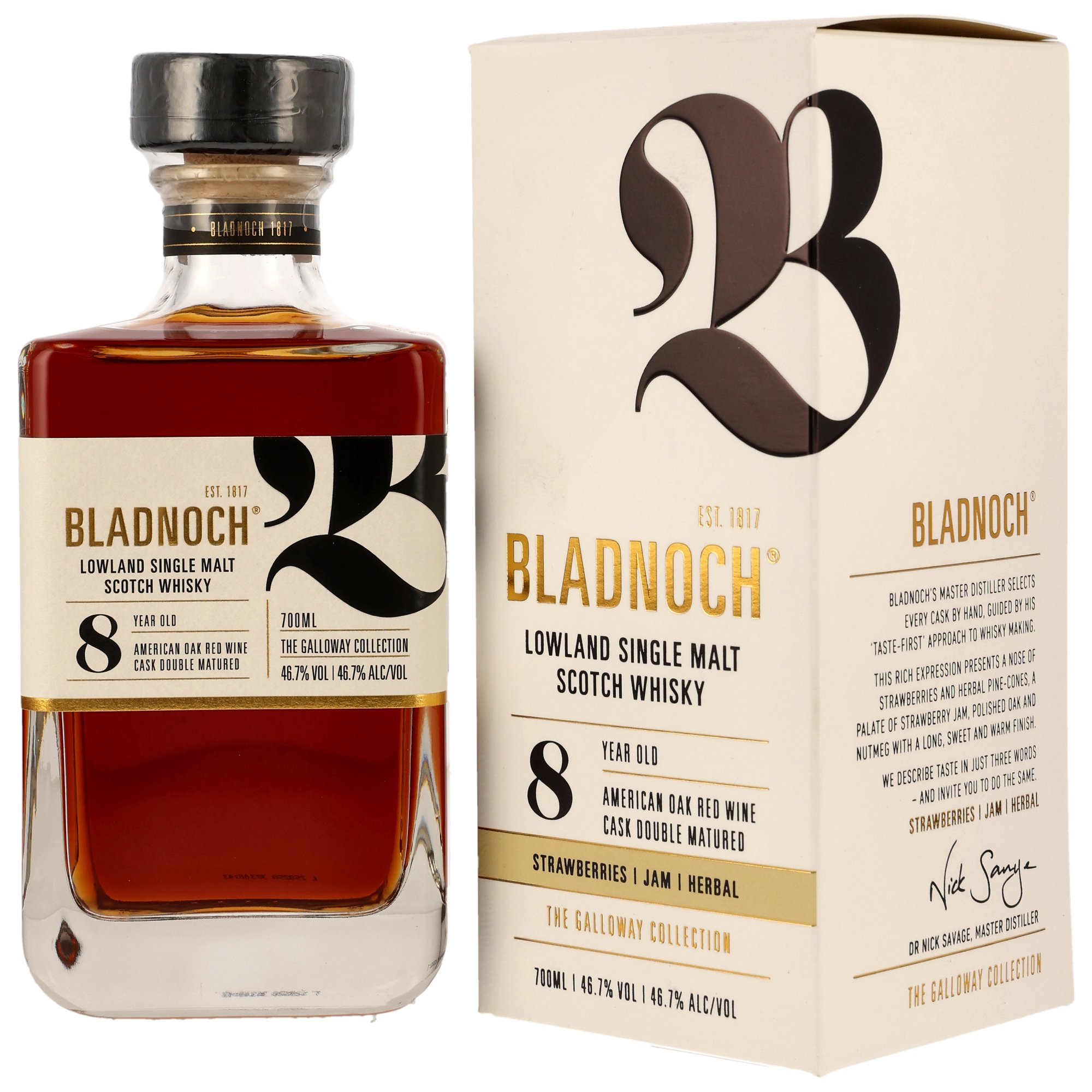 Bladnoch 8 y.o. Single Malt - Red Wine Casks - The Galloway Collection