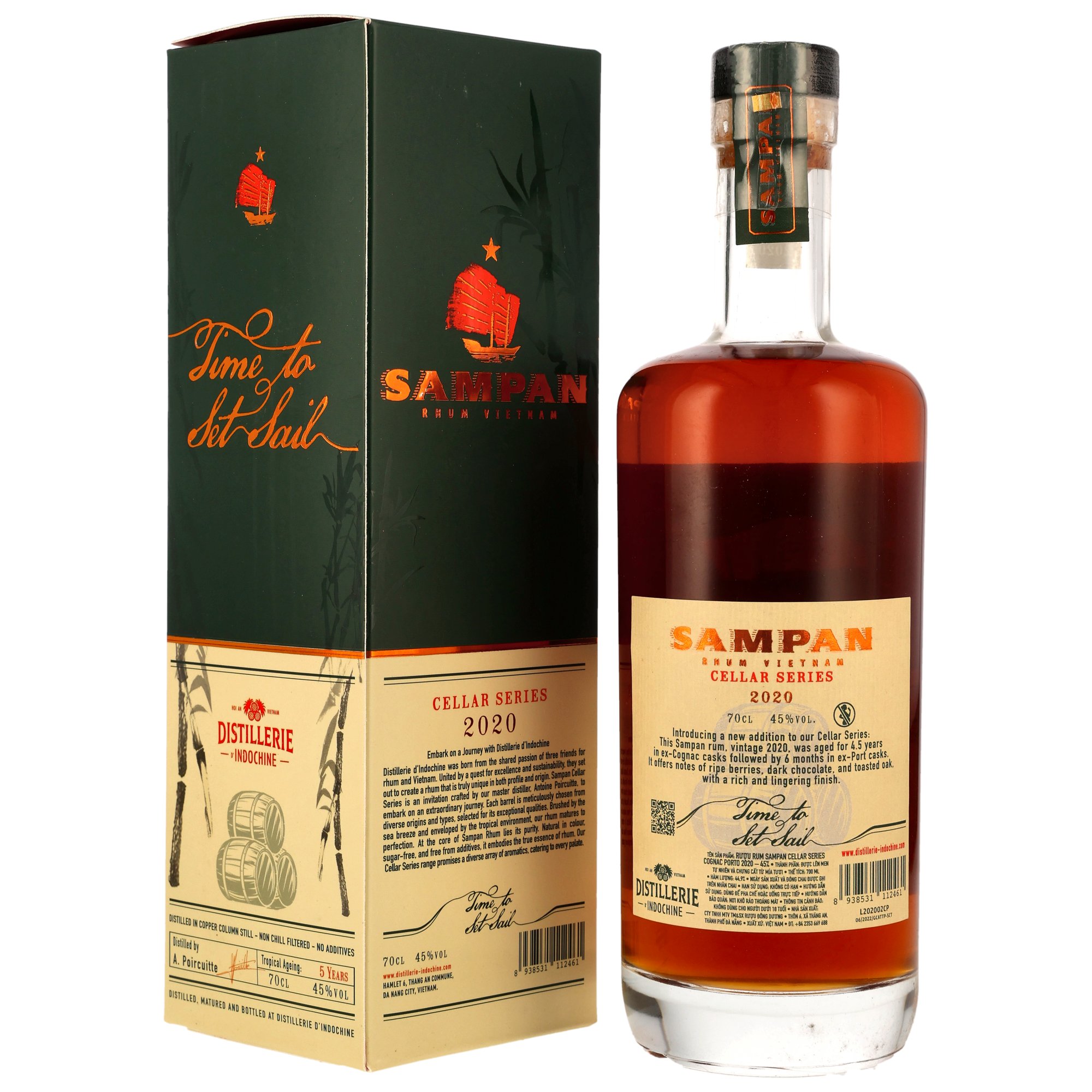 SAMPAN Rhum 2020/2025 - 5 y.o. - Cognac-Porto Cask - Cellar Series (Vietnam)
