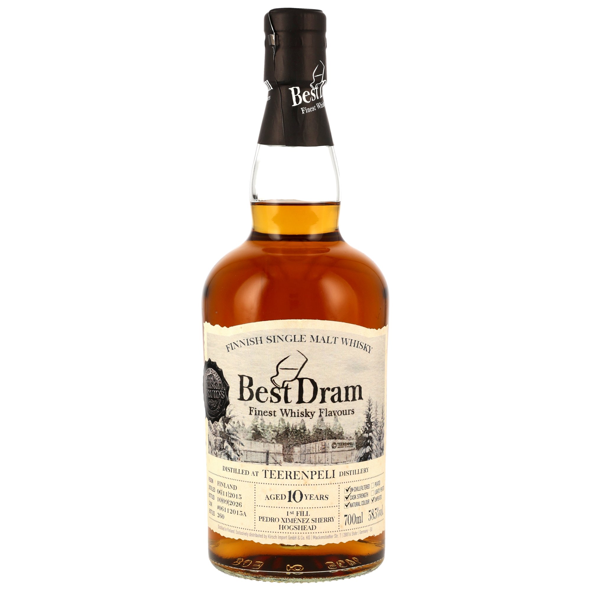 Teerenpeli 2015/2026 - 10 y.o. - 1st Fill PX Herry Hogshead #06112015A (Best Dram)