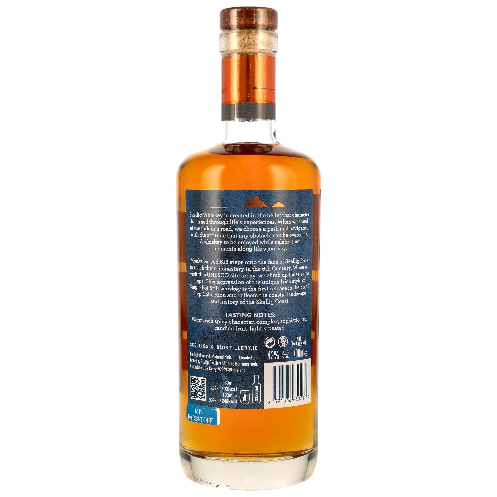 Skellig Triple Cask Single Pot Still Irish Whiskey - Six18 Step Collection