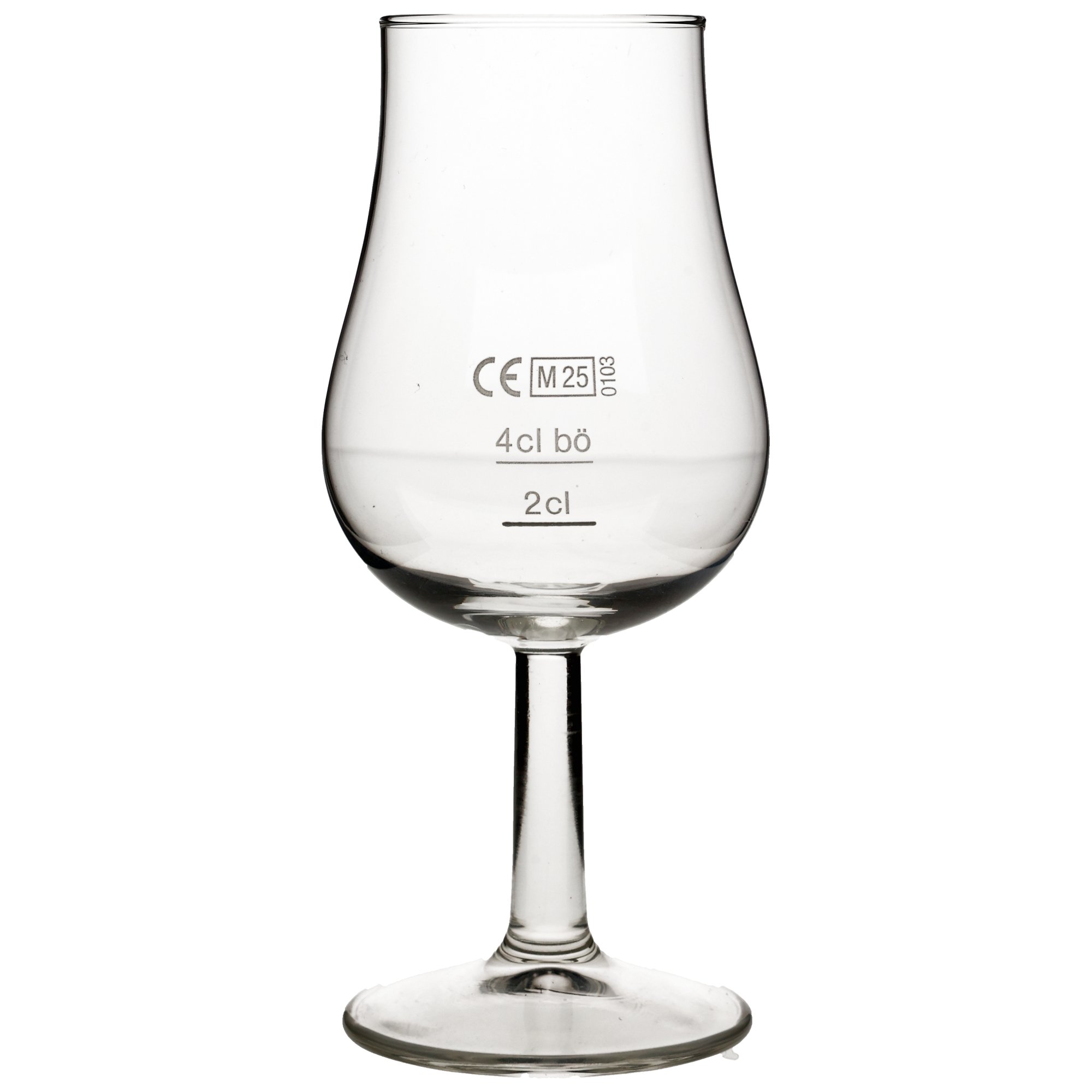 Tasting Glas Form Tulpe mit 2/4cl Eichstrich ohne Aufdruck ohne Deckel