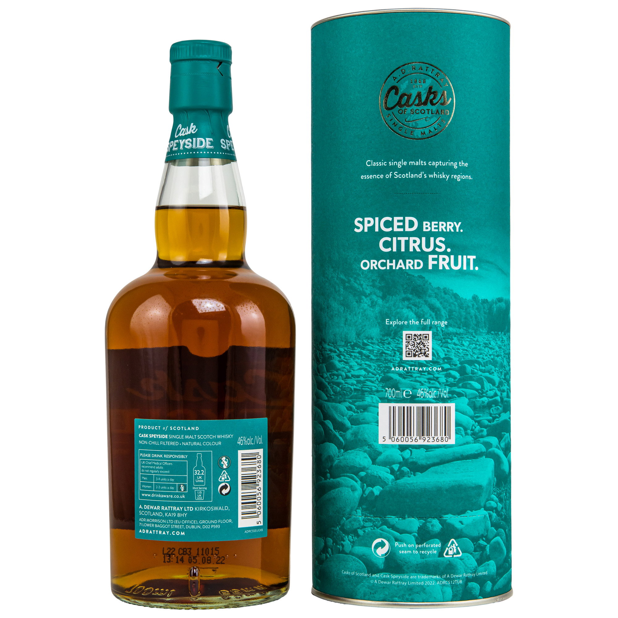 Cask Speyside 12 y.o. Sherry Finish - A.D. Rattray in Tube