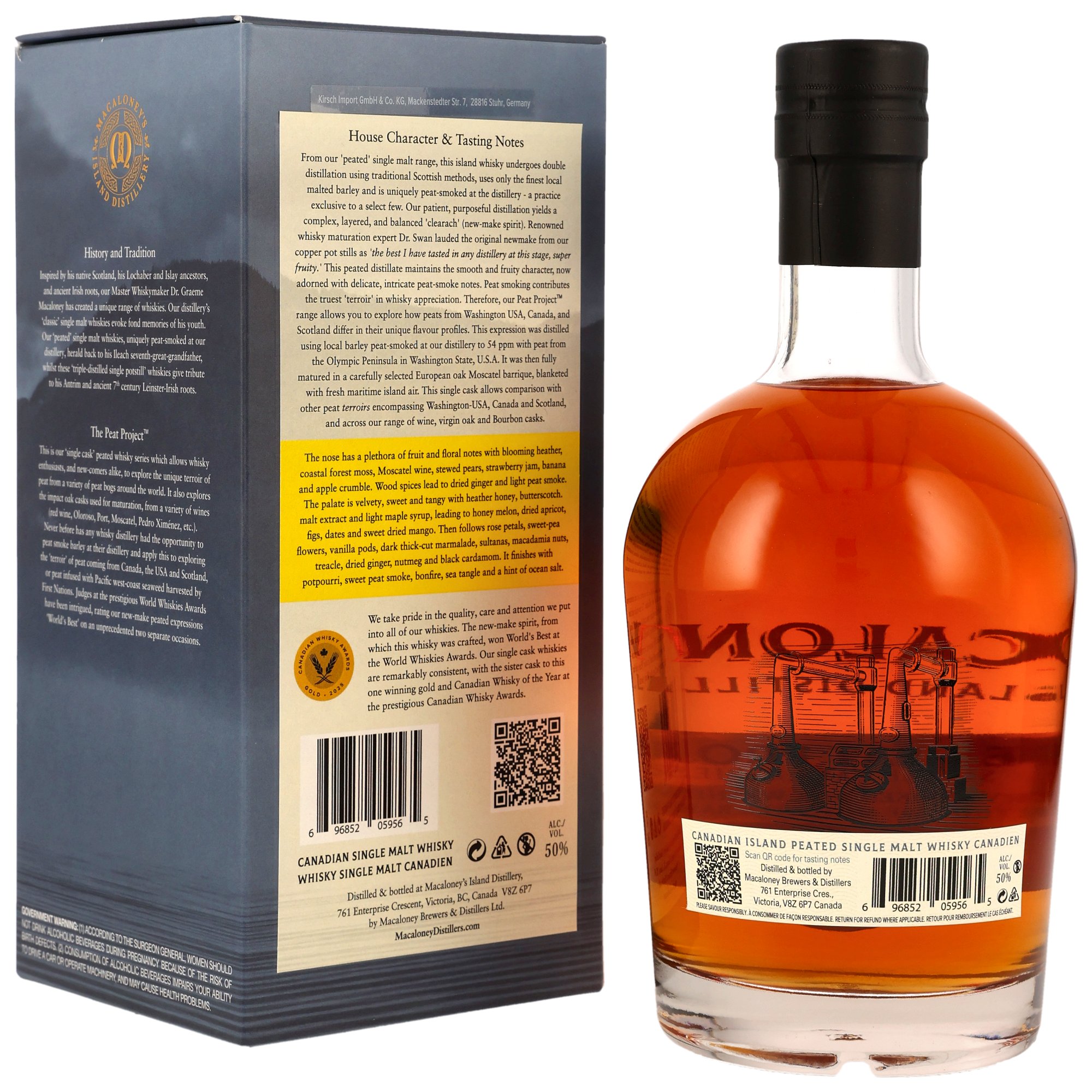 Macaloney Canadian Single Malt - Peat Project - Moscatel Barrique