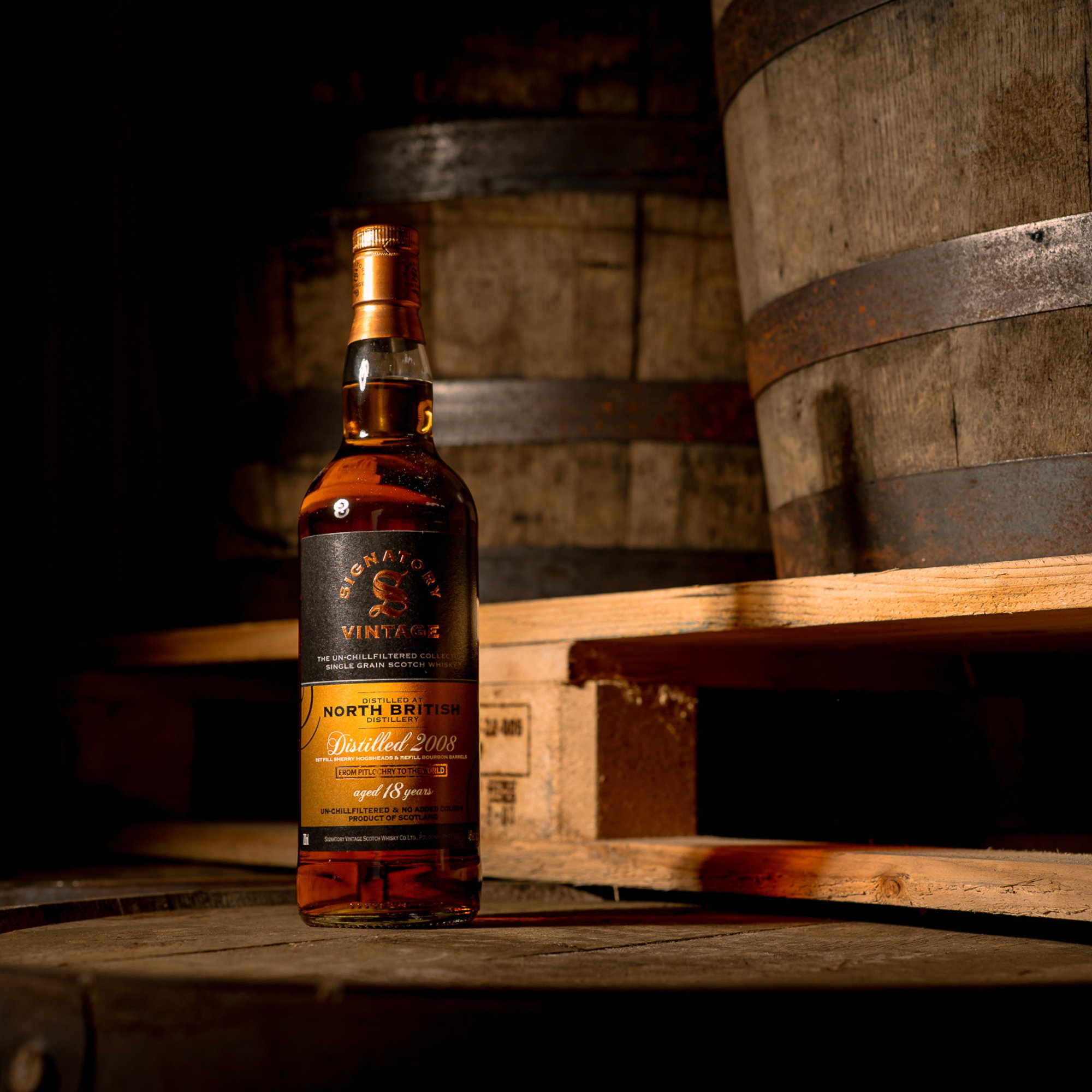 North British 2008/2026 - 18 y.o. - Single Grain 1st Fill Sherry & Refill Bourbon Casks - Sig un-chill